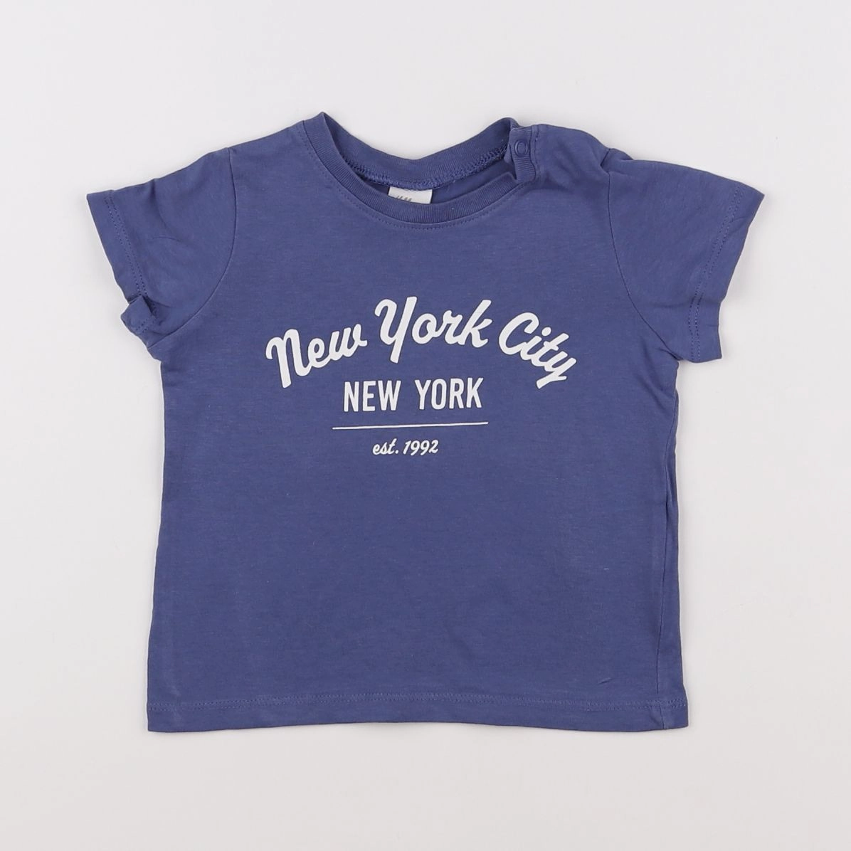 H&M - tee-shirt bleu - 9 mois