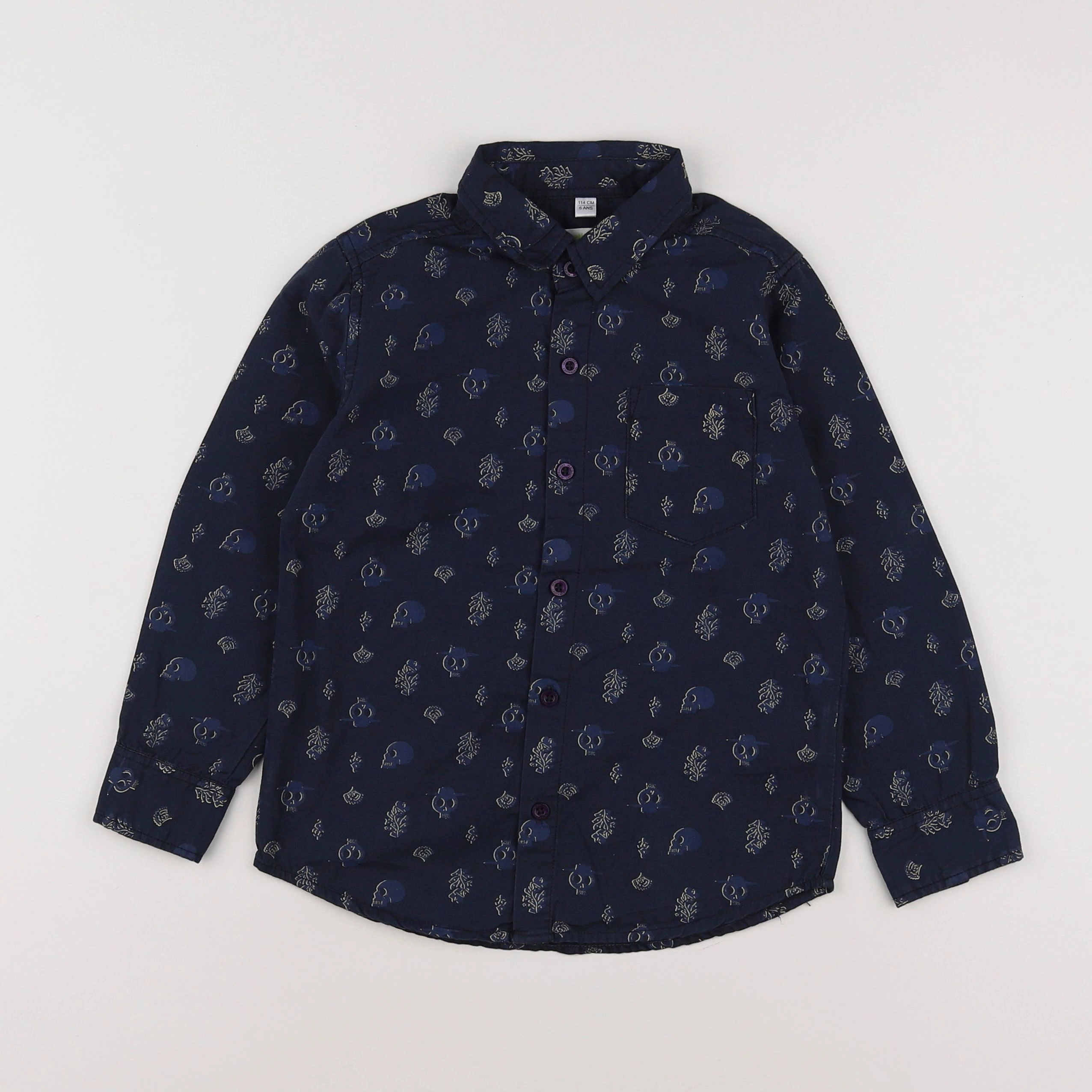 Vertbaudet - chemise bleu - 6 ans