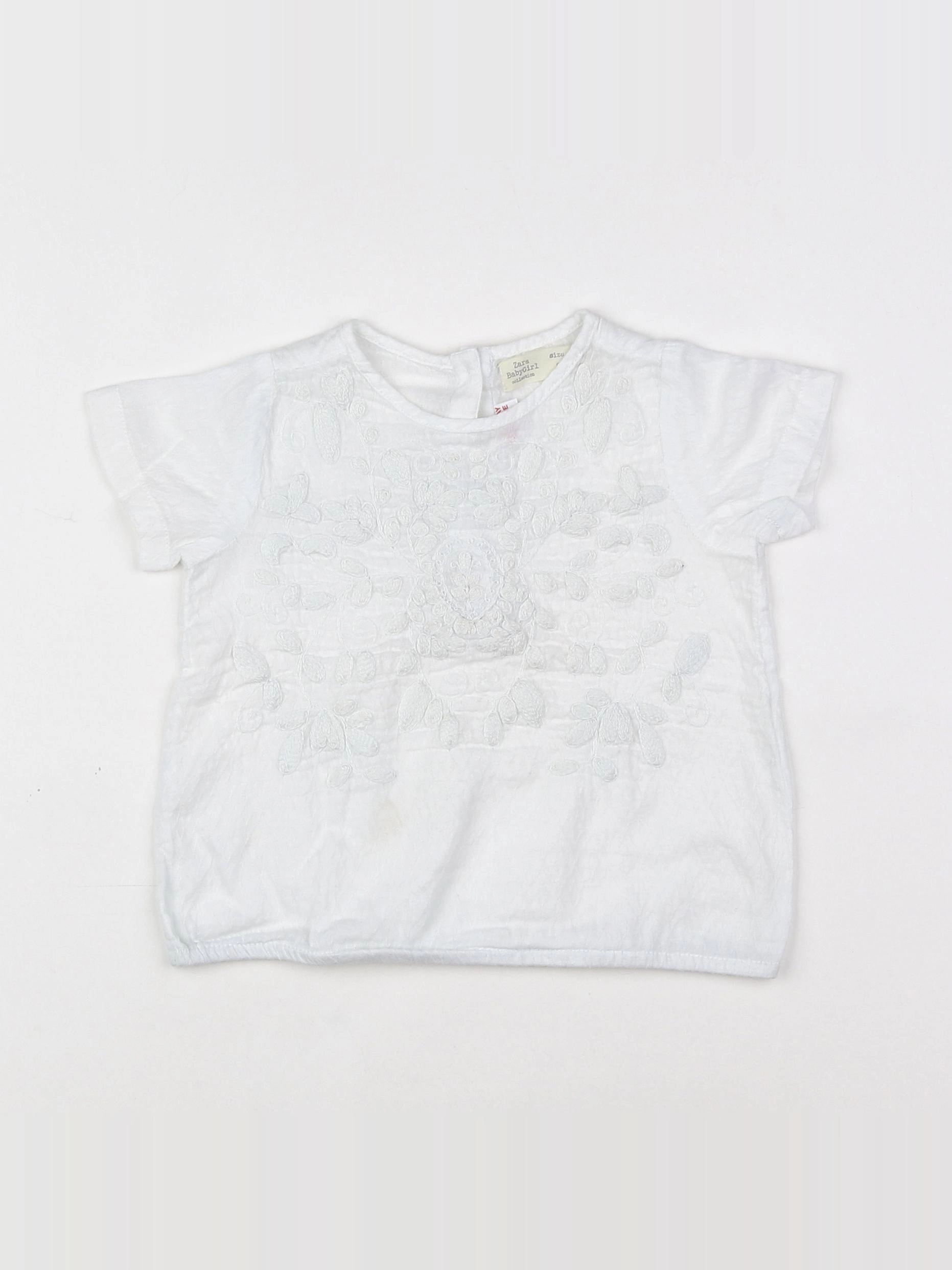 Zara - blouse blanc - 9/12 mois