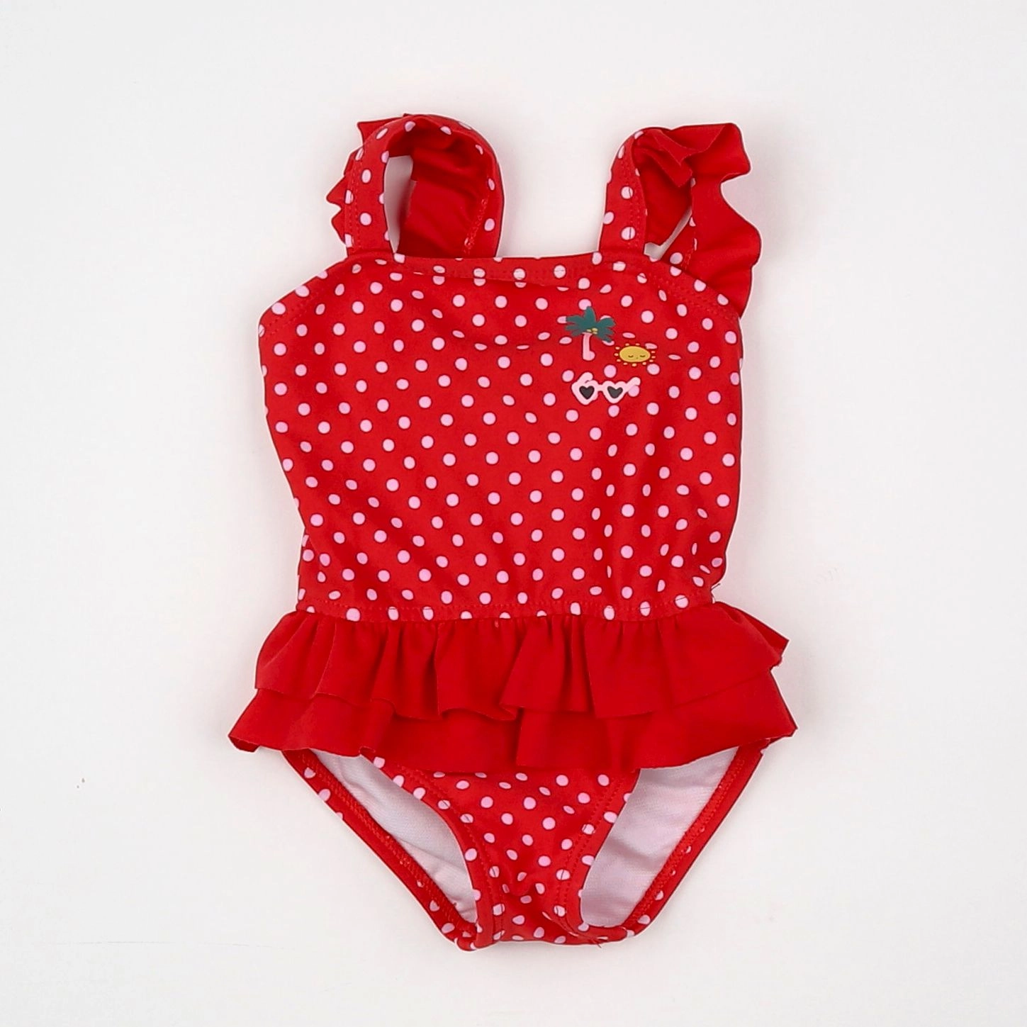 Vertbaudet - maillot de bain rouge - 3 mois