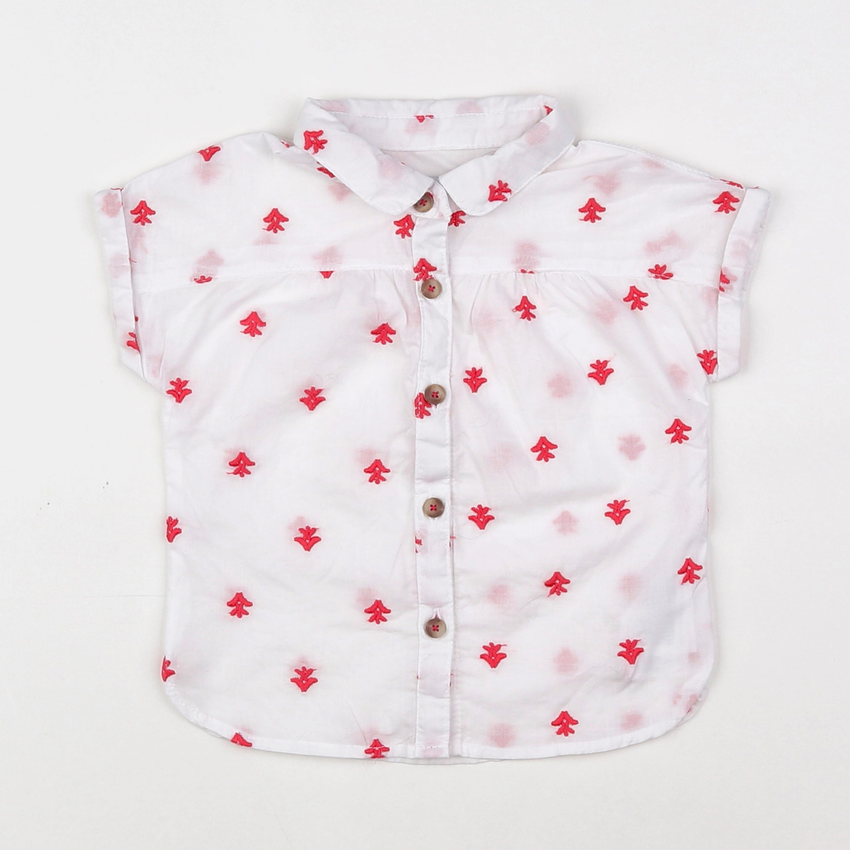 Vertbaudet - blouse blanc - 12 mois