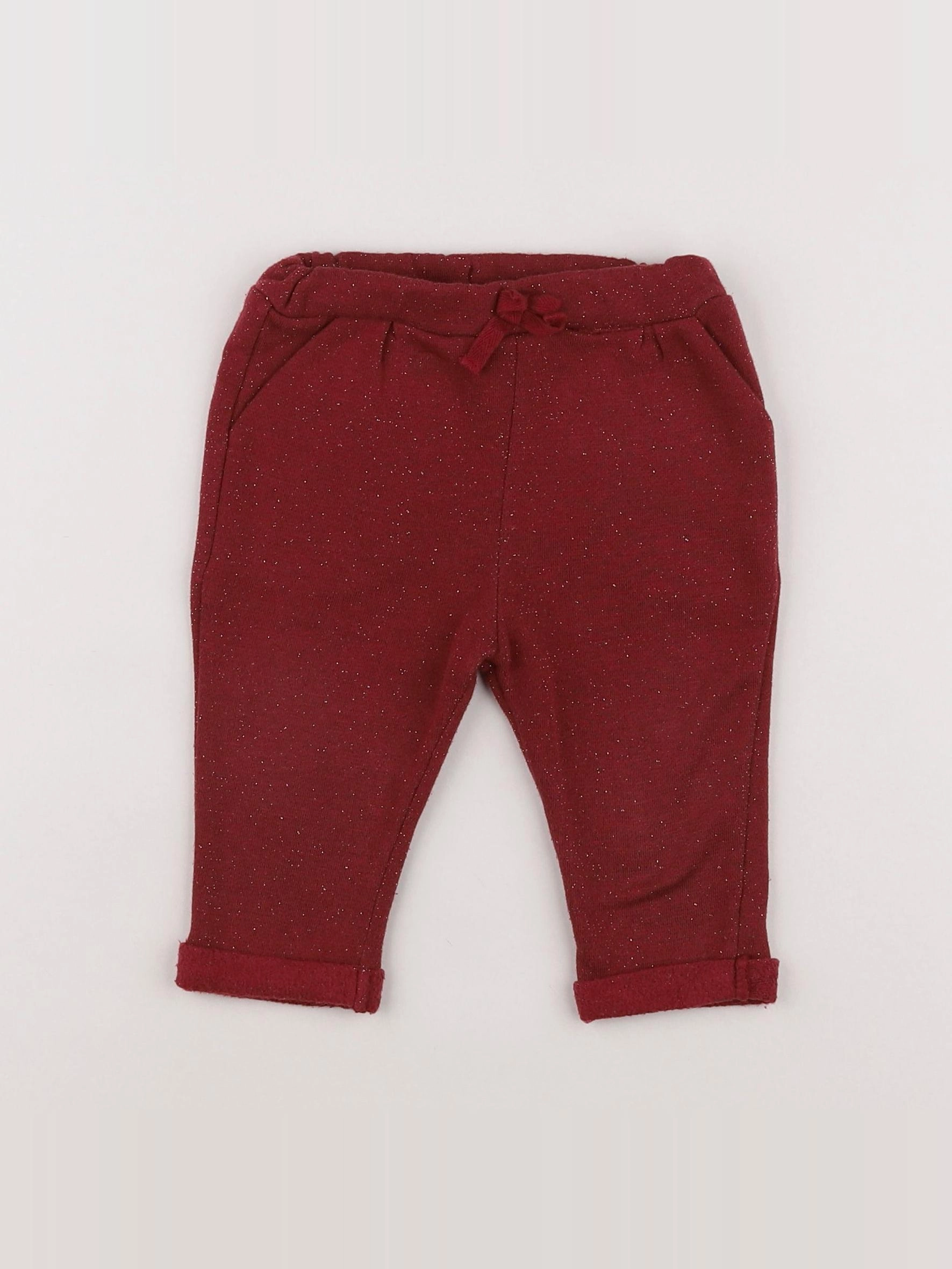 Vertbaudet - jogging rouge - 9 mois