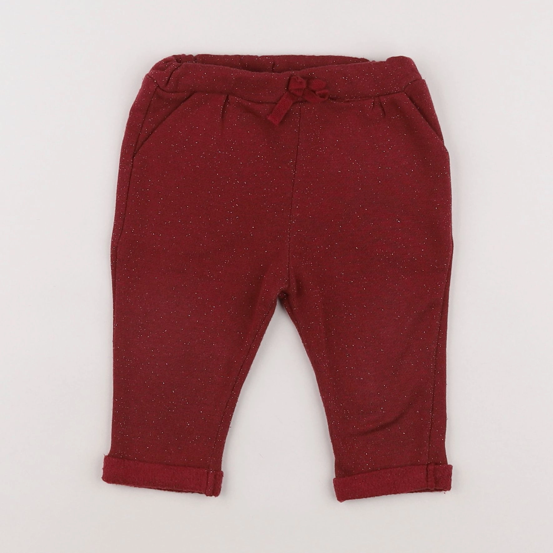 Vertbaudet - jogging rouge - 9 mois