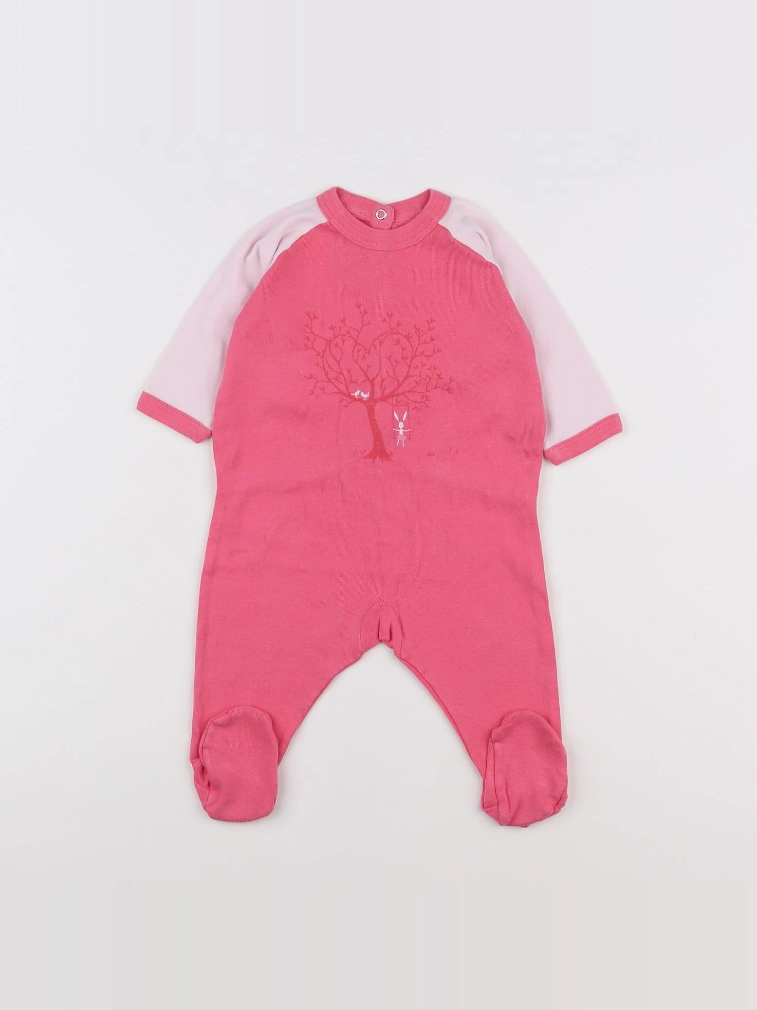Petit Bateau - pyjama coton rose - 3 mois