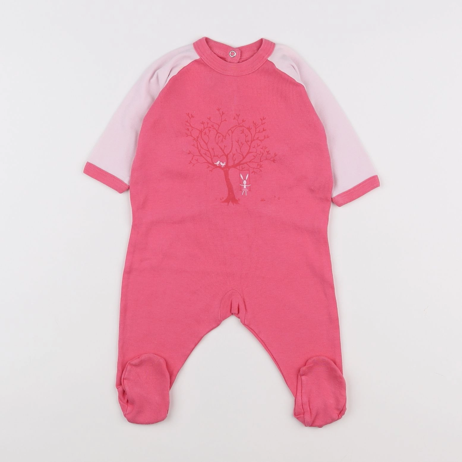 Petit Bateau - pyjama coton rose - 3 mois