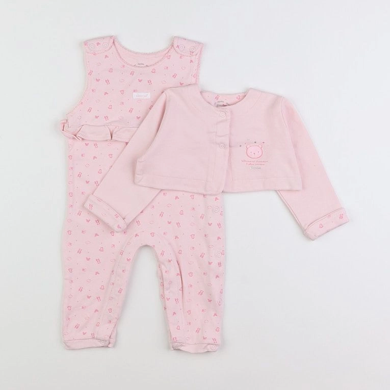 Absorba - pyjama coton rose - 6 mois