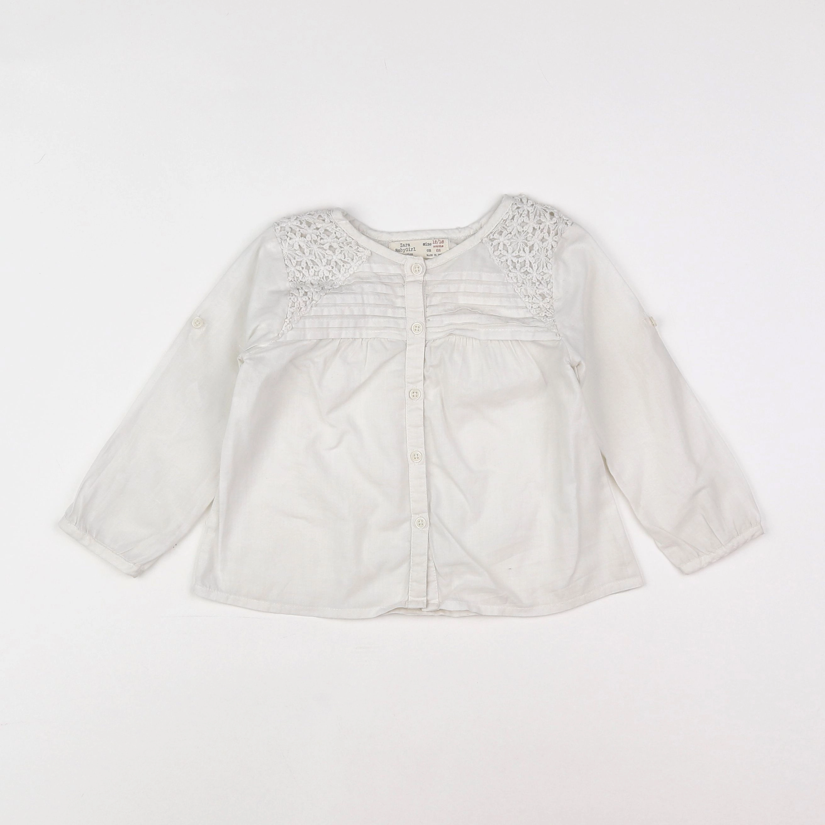 Zara - blouse blanc - 12/18 mois