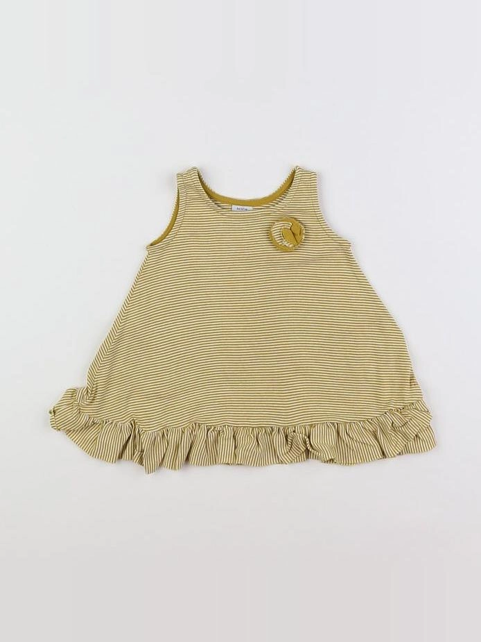 Petit Bateau - robe jaune - 6 mois