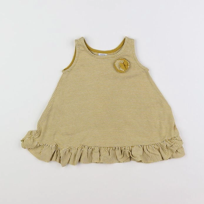 Petit Bateau - robe jaune - 6 mois