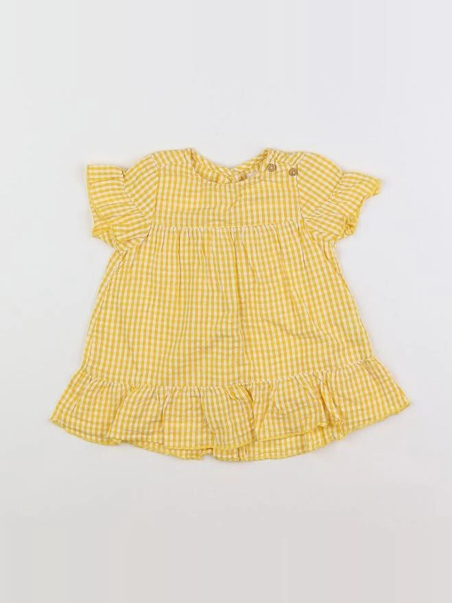 Zara - robe jaune - 3/6 mois