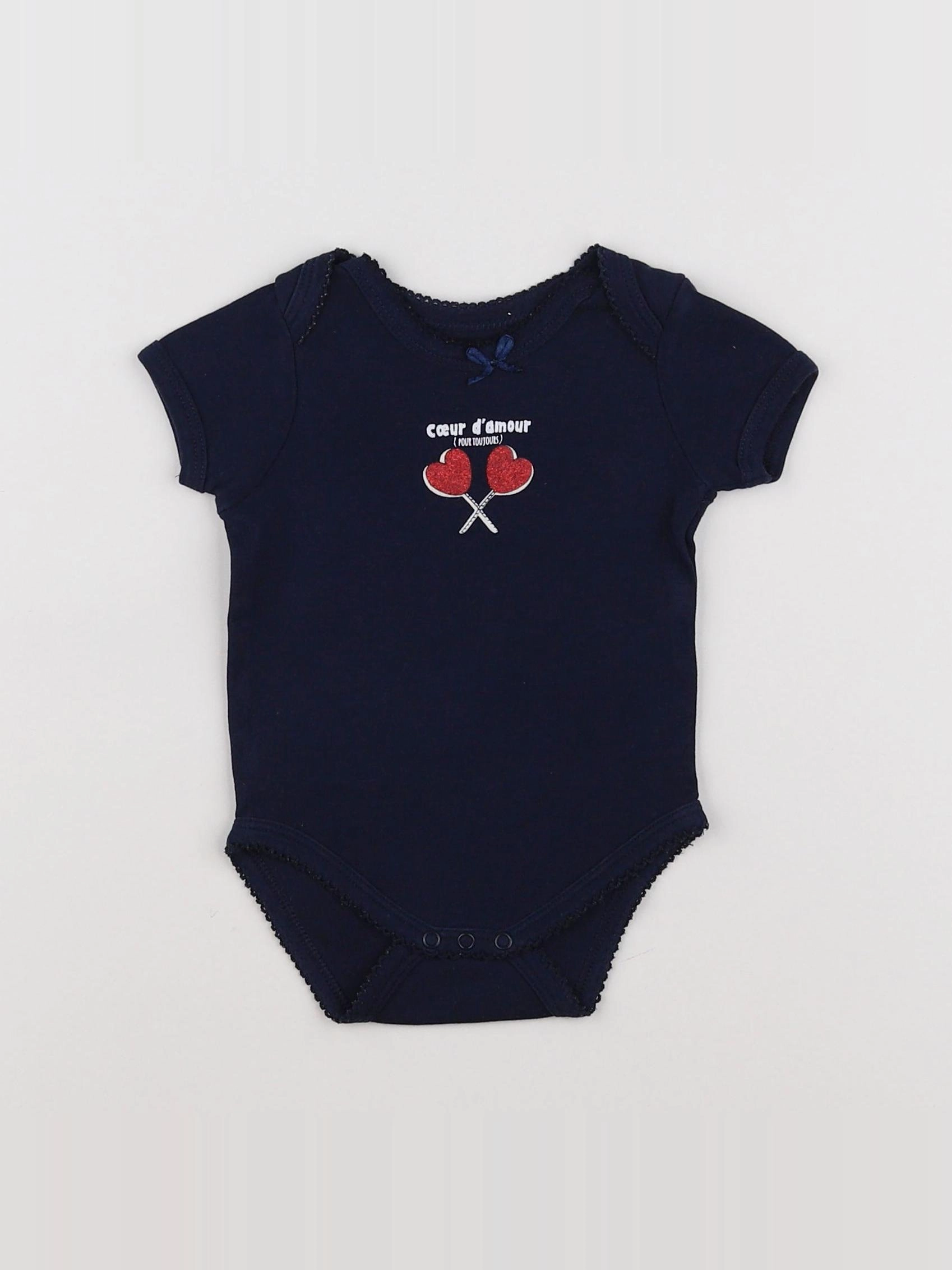Vertbaudet - body bleu - 6 mois