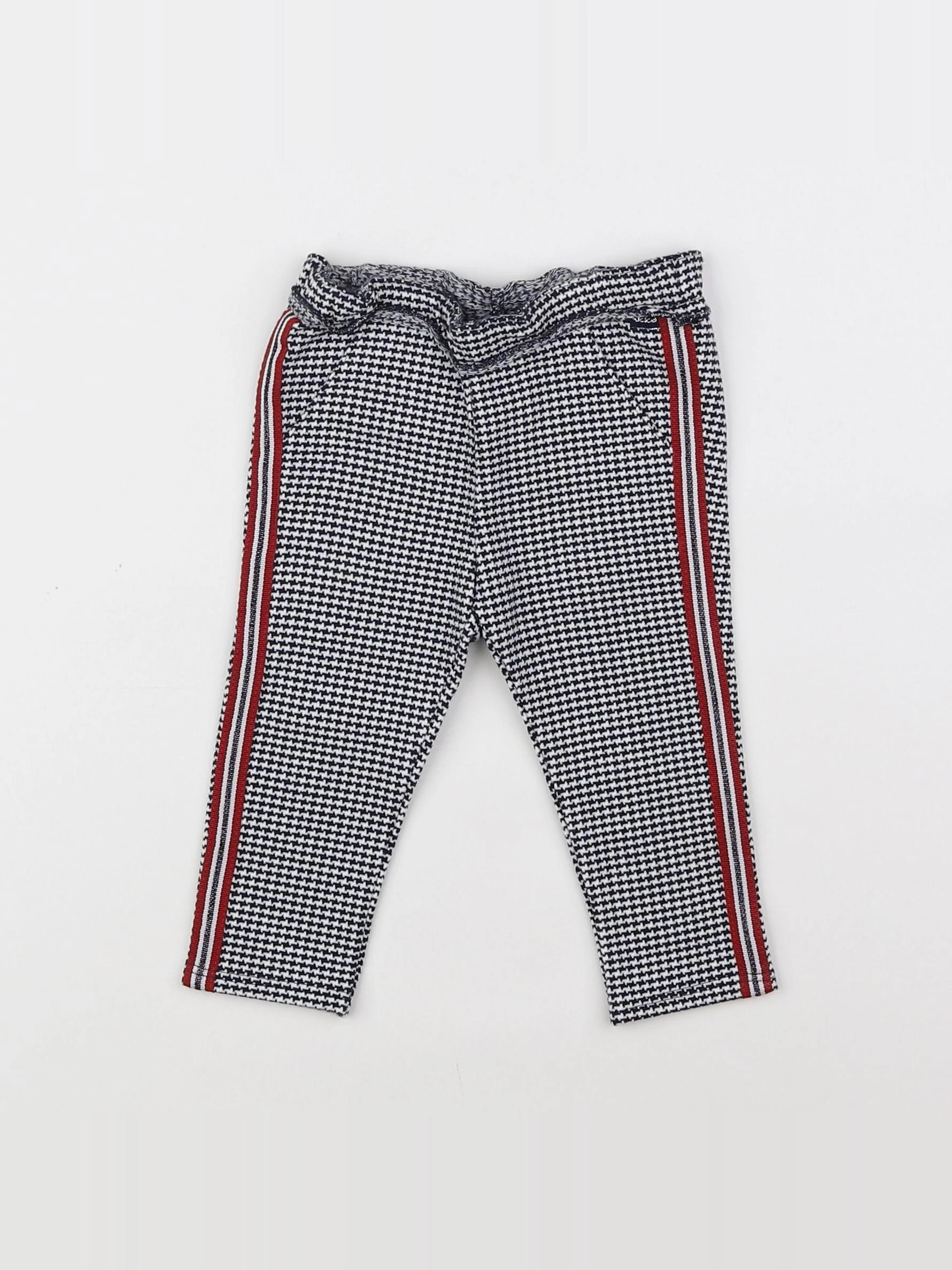 IKKS - pantalon blanc, noir - 6 mois