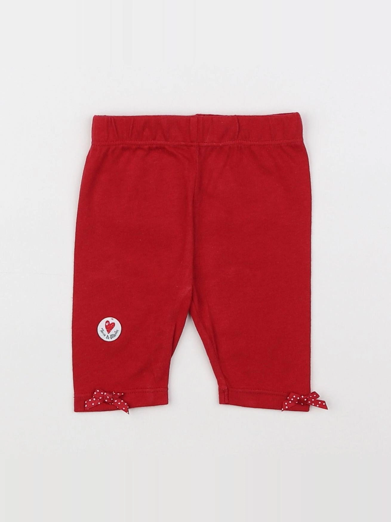 Terre de marins - legging rouge - 3 mois