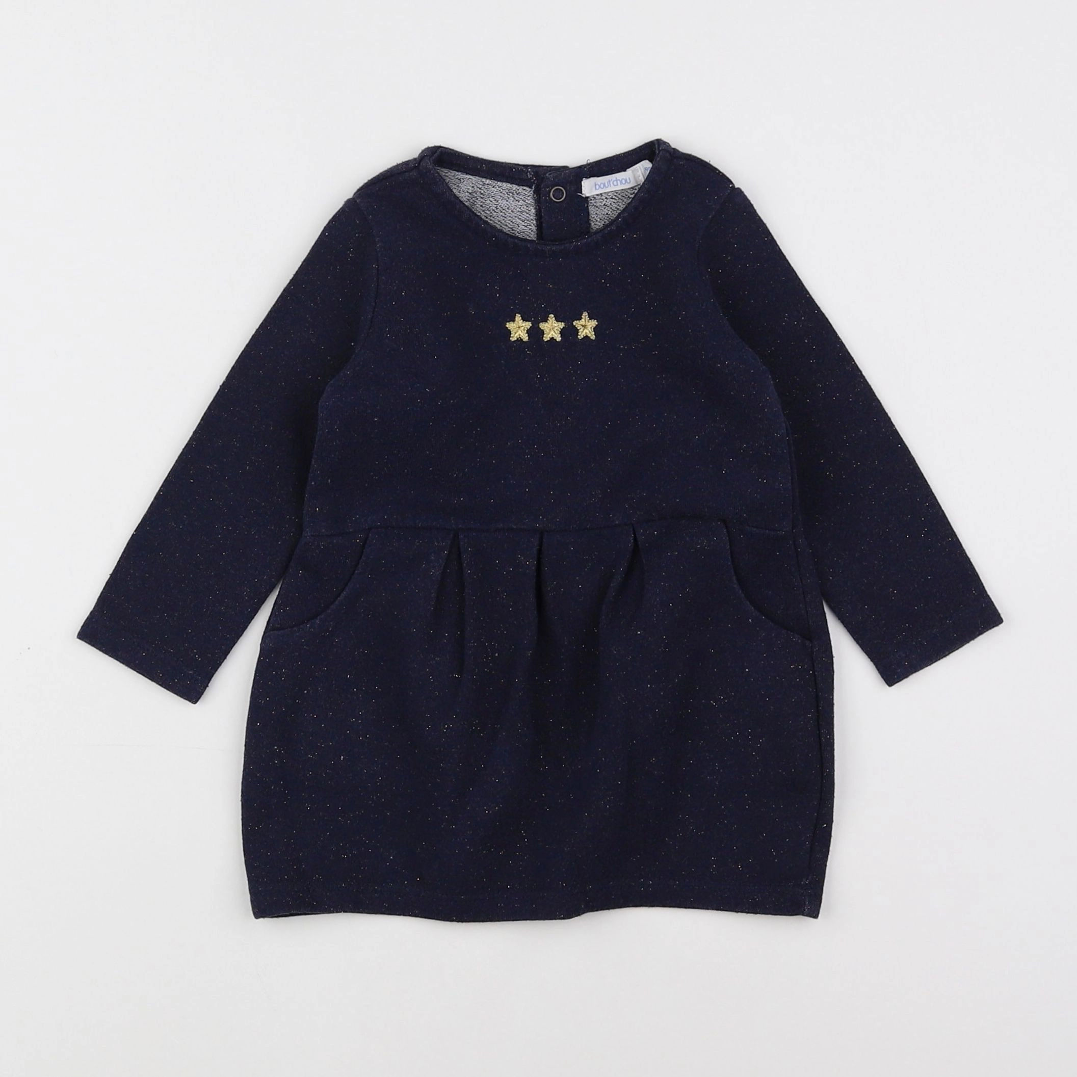 Boutchou - robe bleu, or - 9 mois