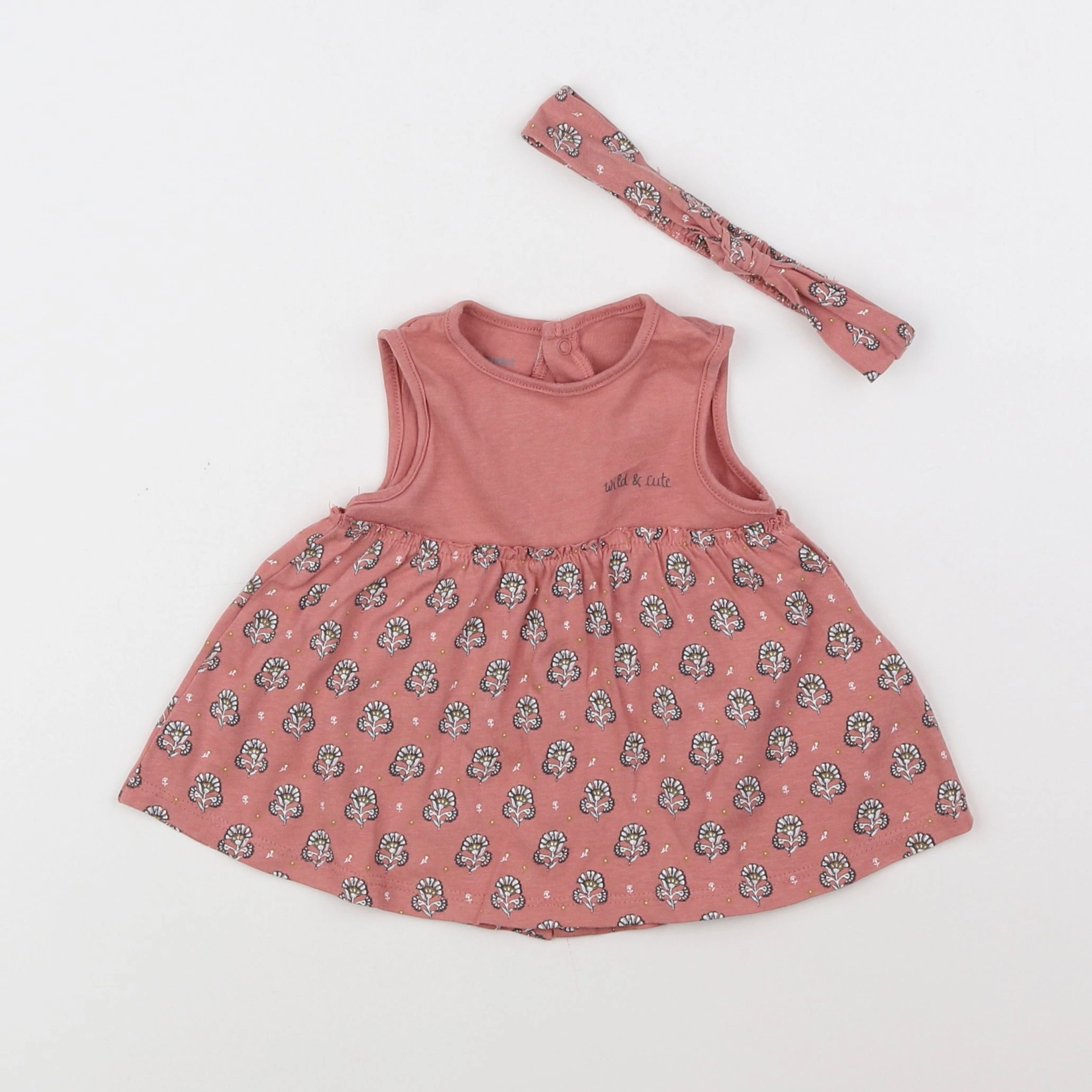 Vertbaudet - robe rose - 1 mois