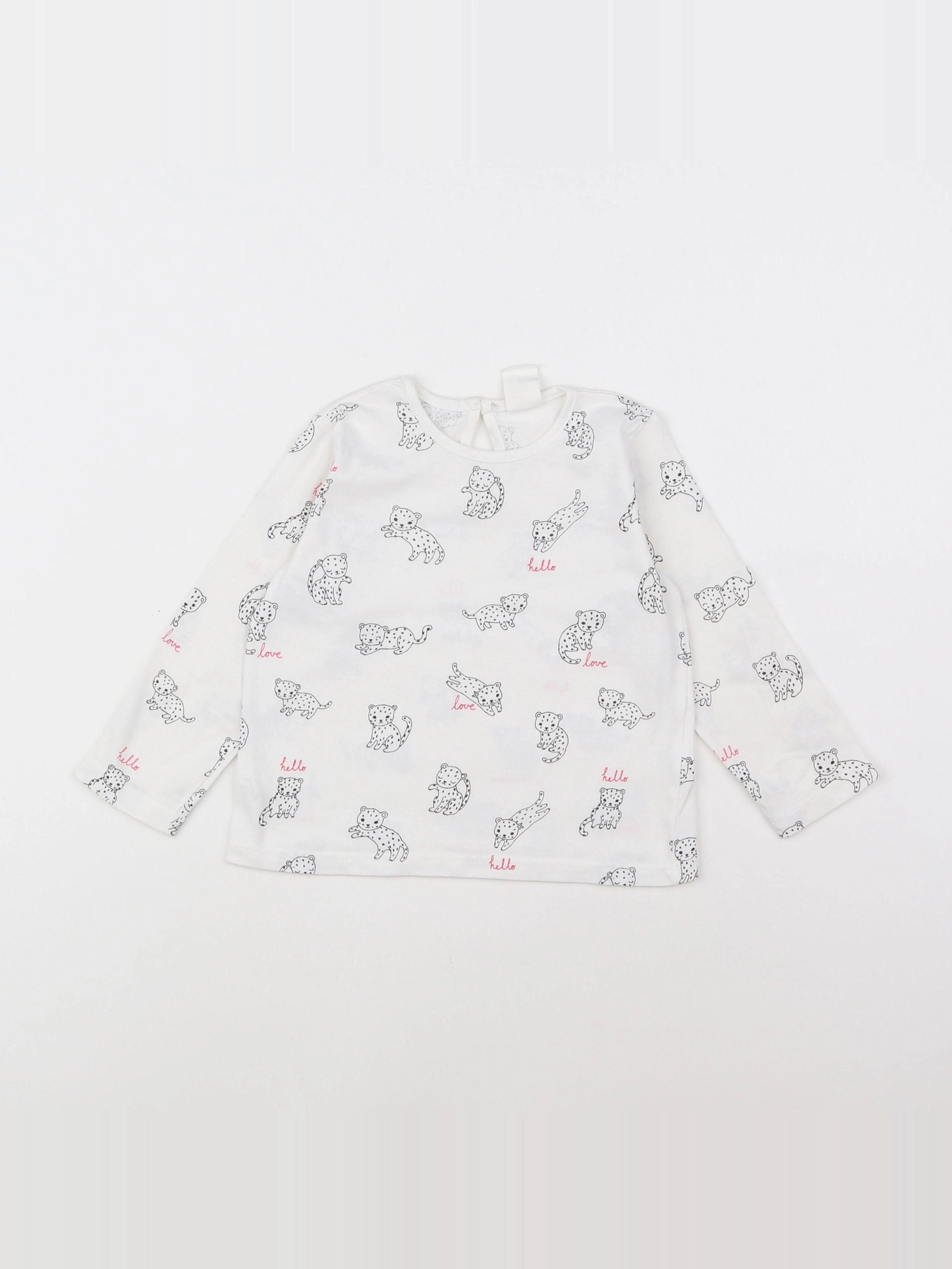 H&M - tee-shirt blanc - 12 mois