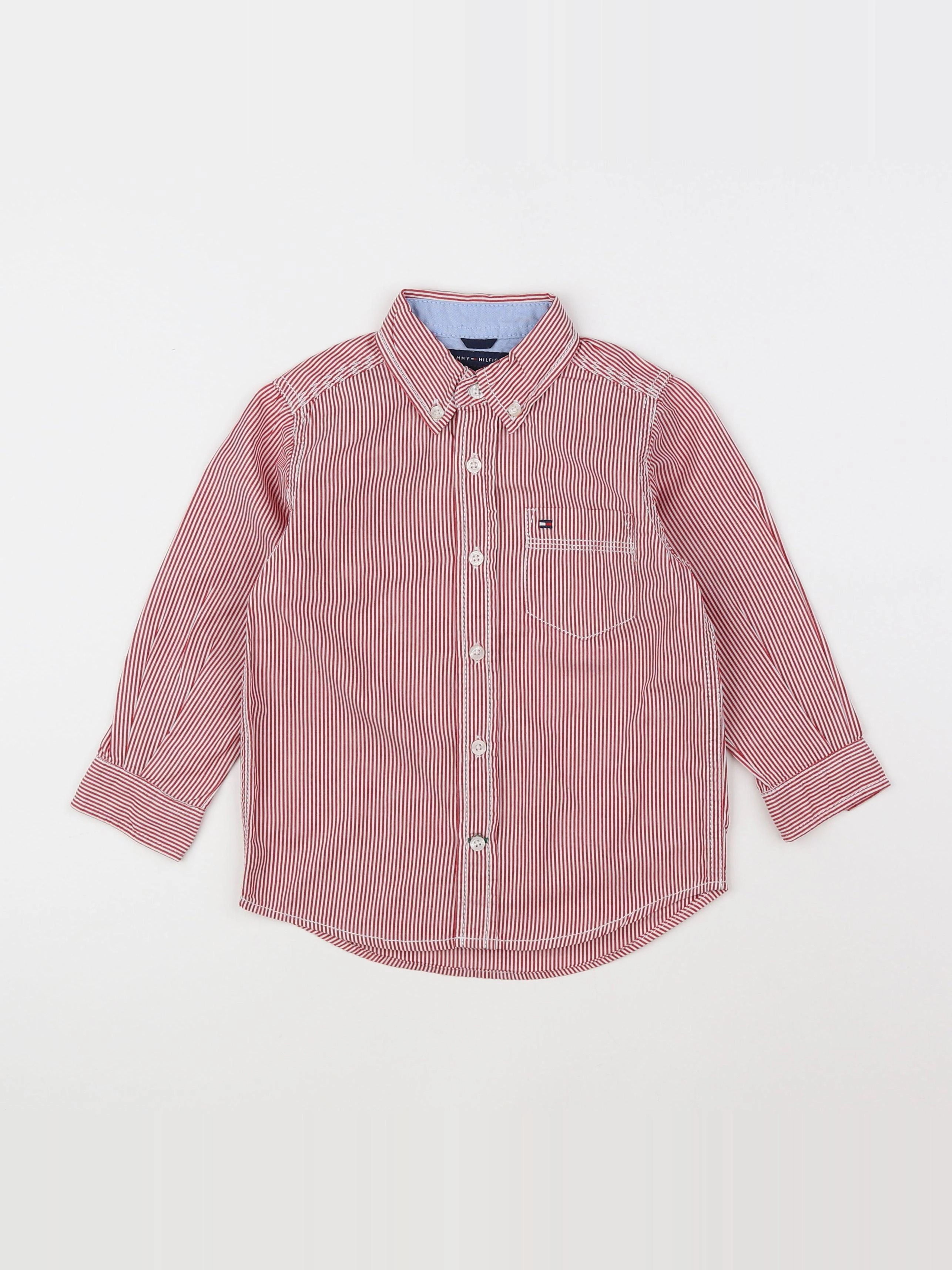 Tommy Hilfiger - chemise blanc, rouge - 2 ans