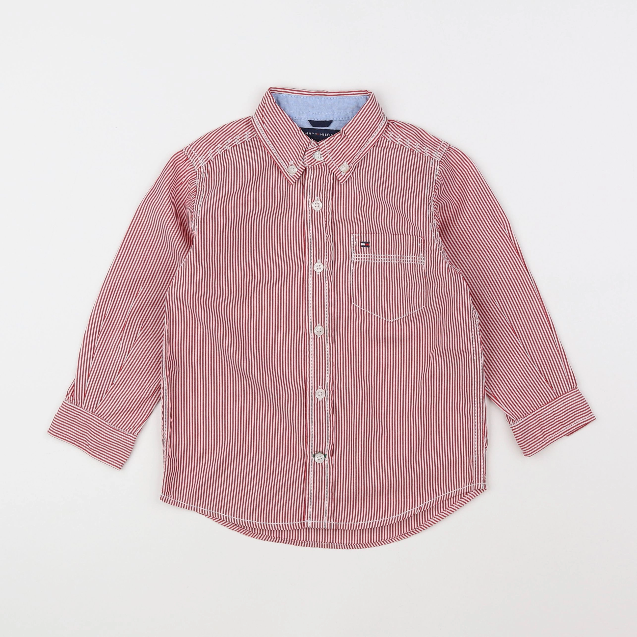 Tommy Hilfiger - chemise blanc, rouge - 2 ans