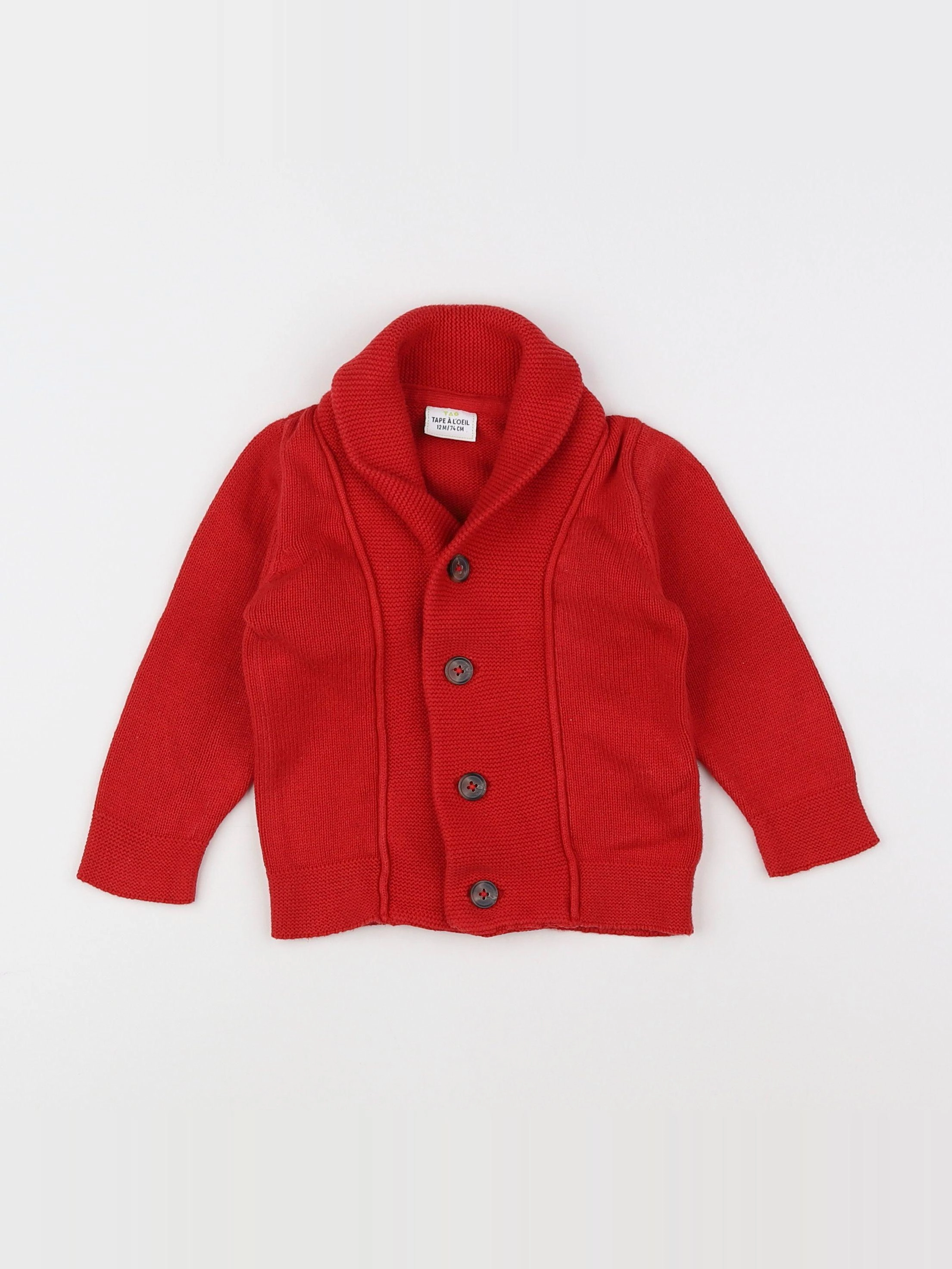 Tape à l'oeil - gilet rouge - 12 mois