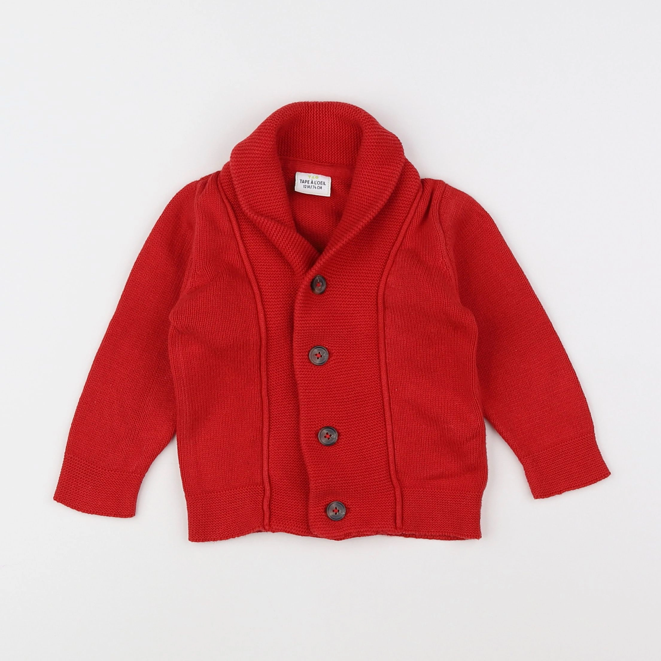 Tape à l'oeil - gilet rouge - 12 mois