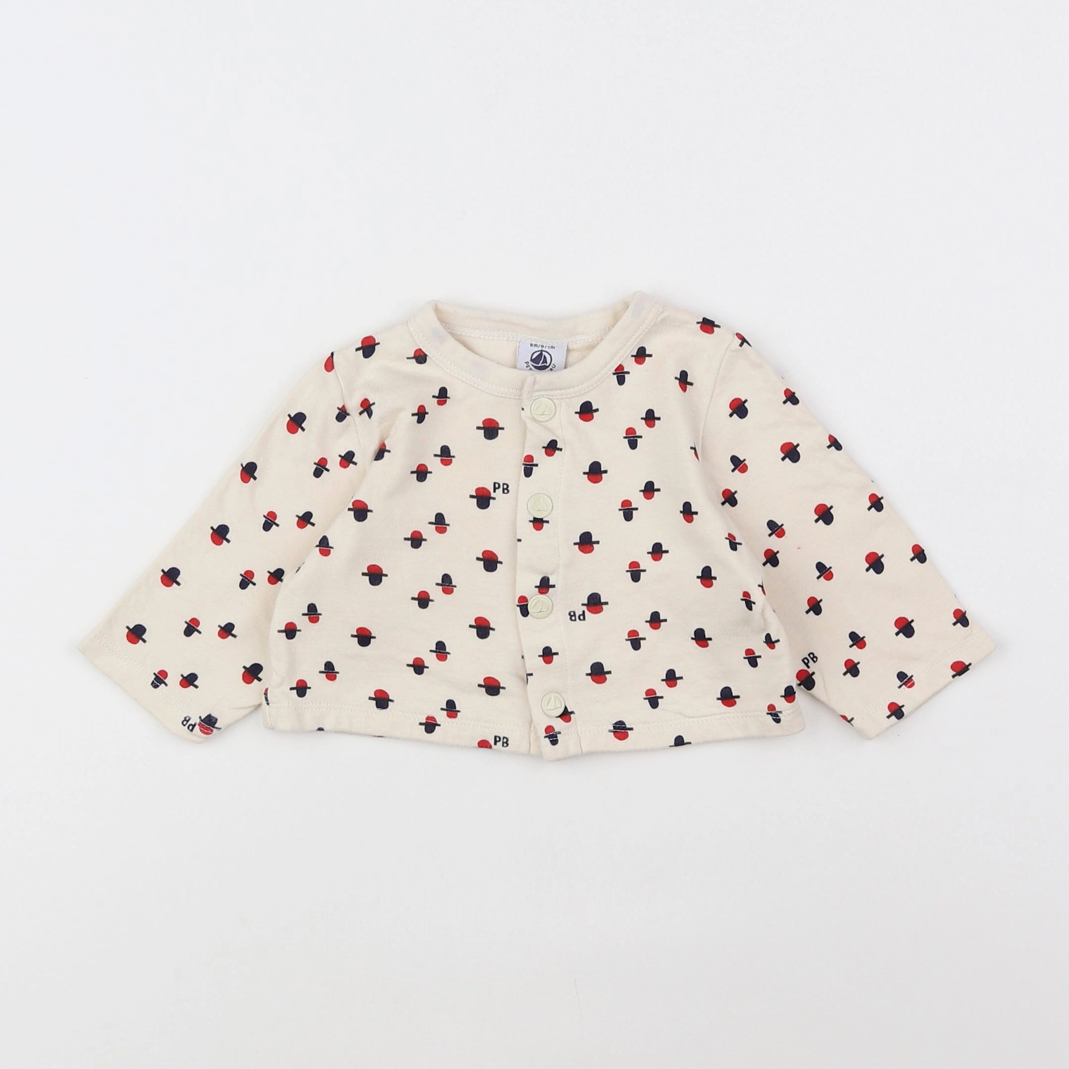 Petit Bateau - tee-shirt beige - 6 mois