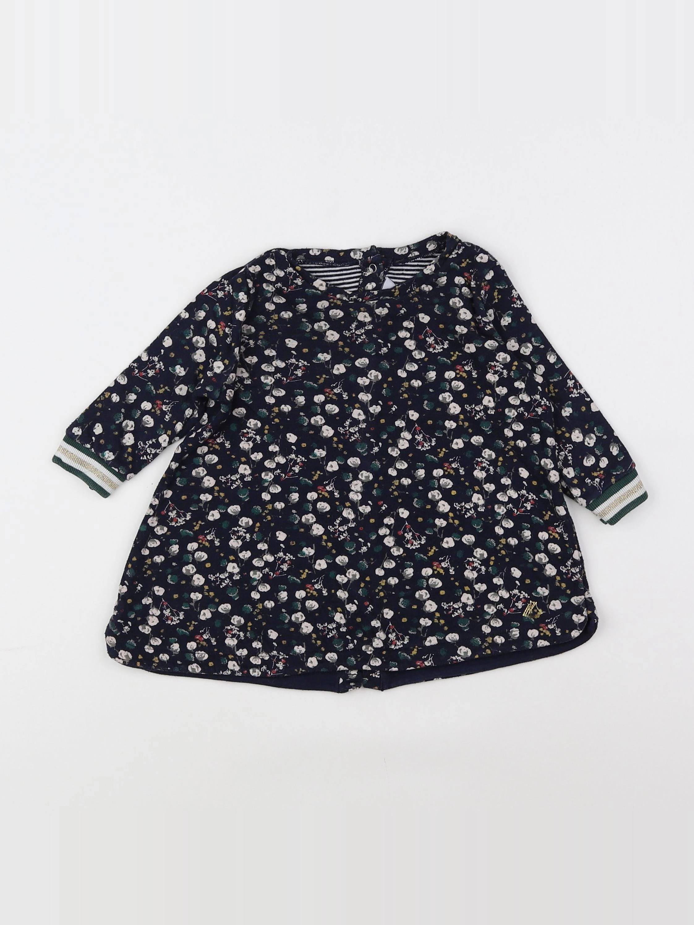 Petit Bateau - robe bleu - 6 mois