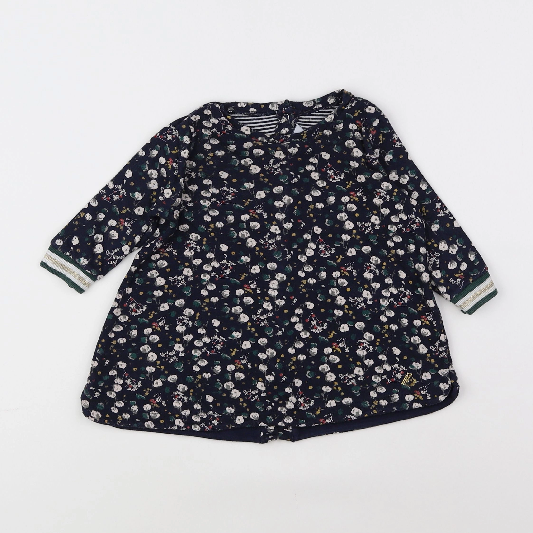 Petit Bateau - robe bleu - 6 mois