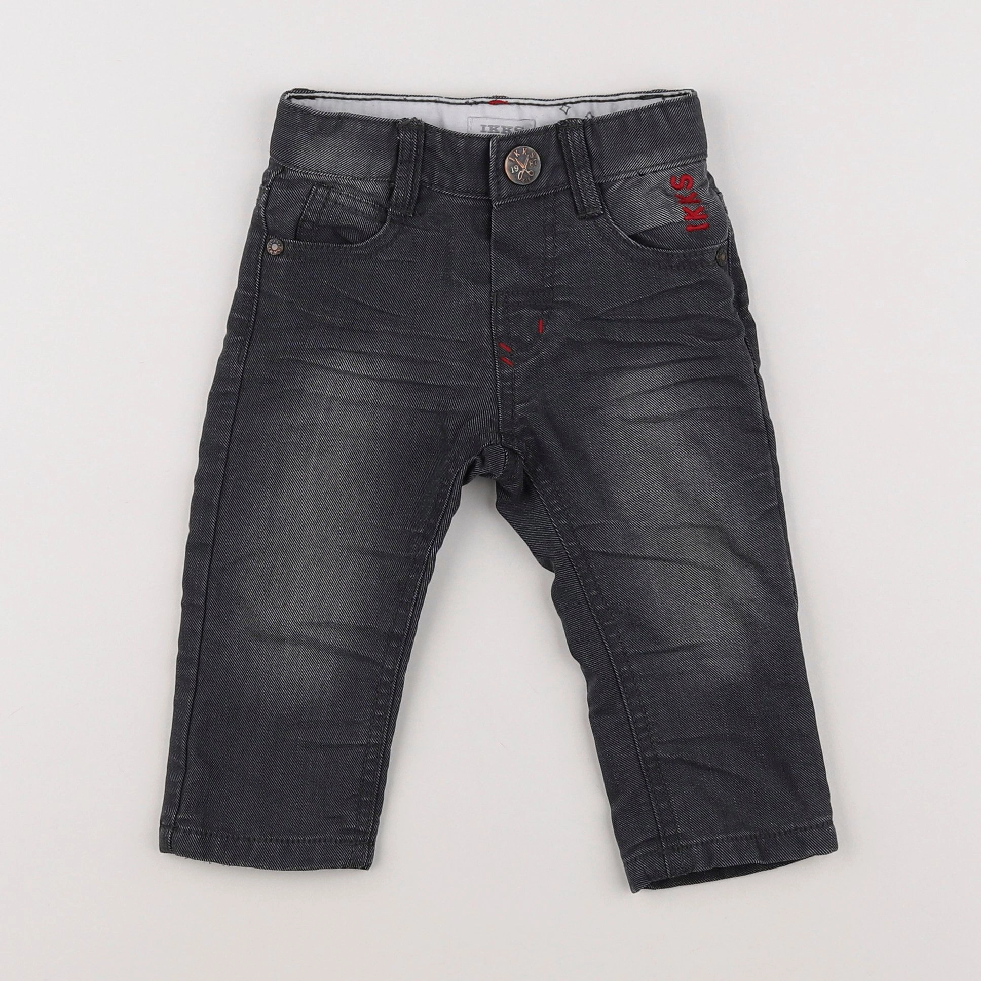 IKKS - jean noir - 6 mois