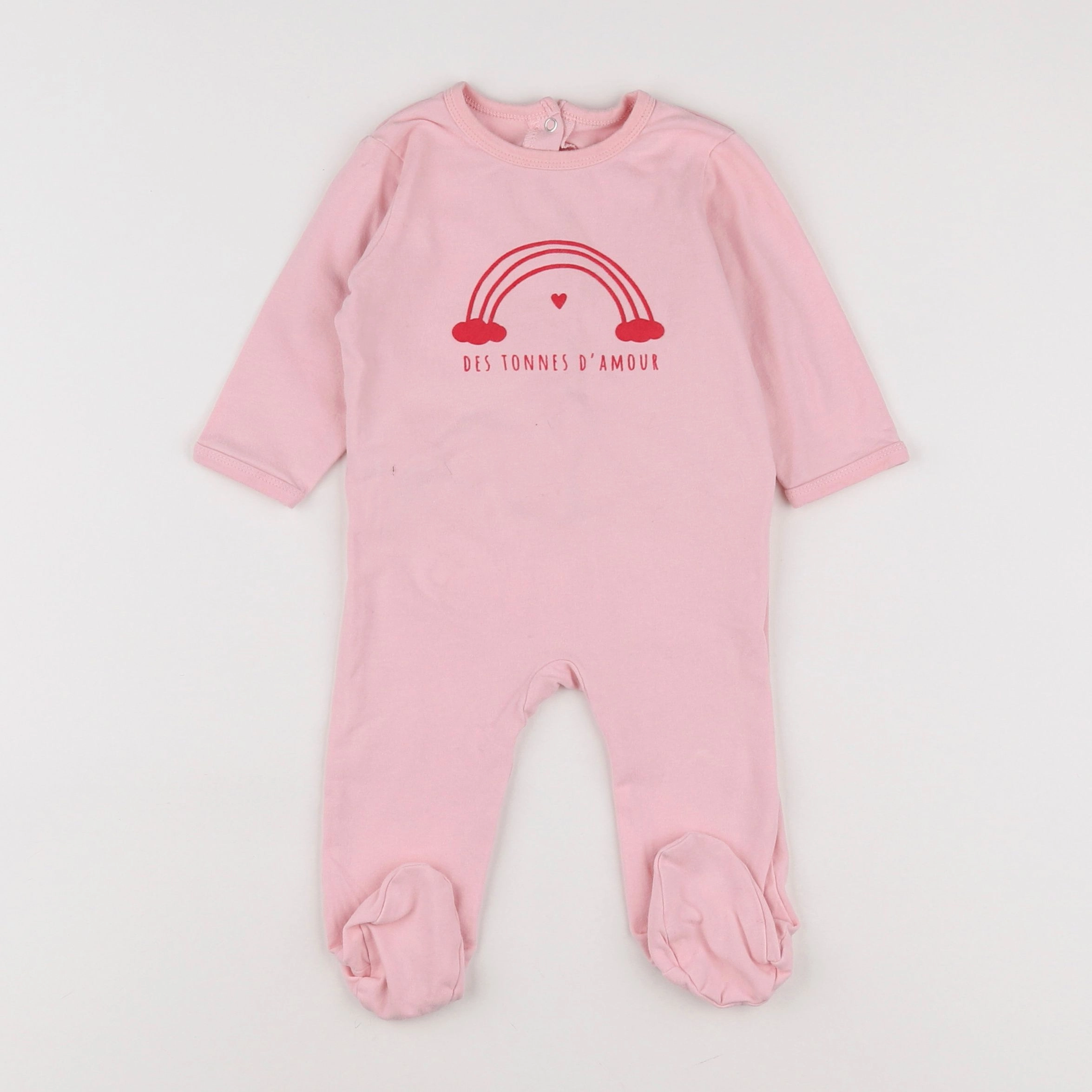 Vertbaudet - pyjama coton rose - 6 mois