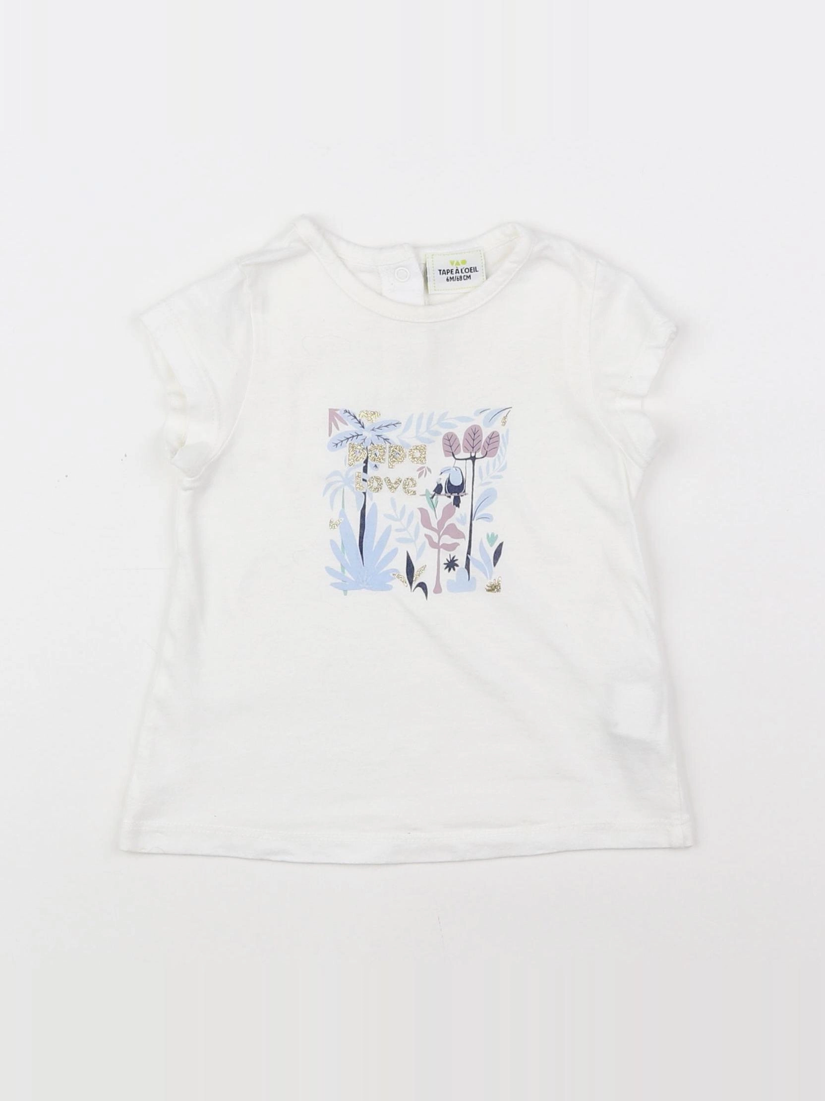 Tape à l'oeil - tee-shirt blanc - 6 mois