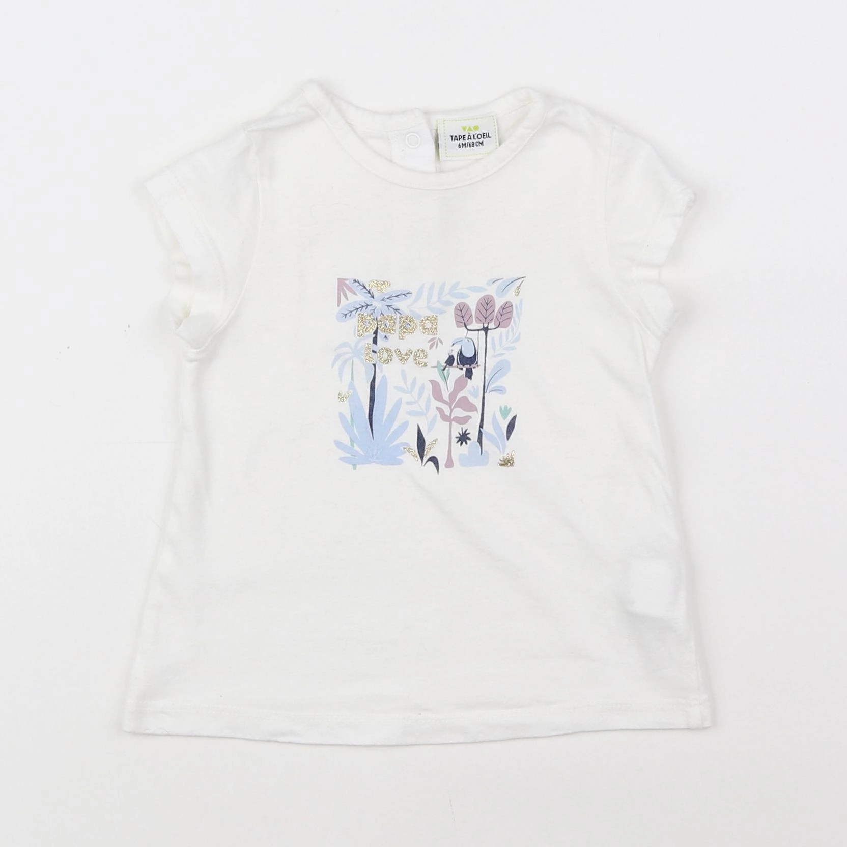 Tape à l'oeil - tee-shirt blanc - 6 mois