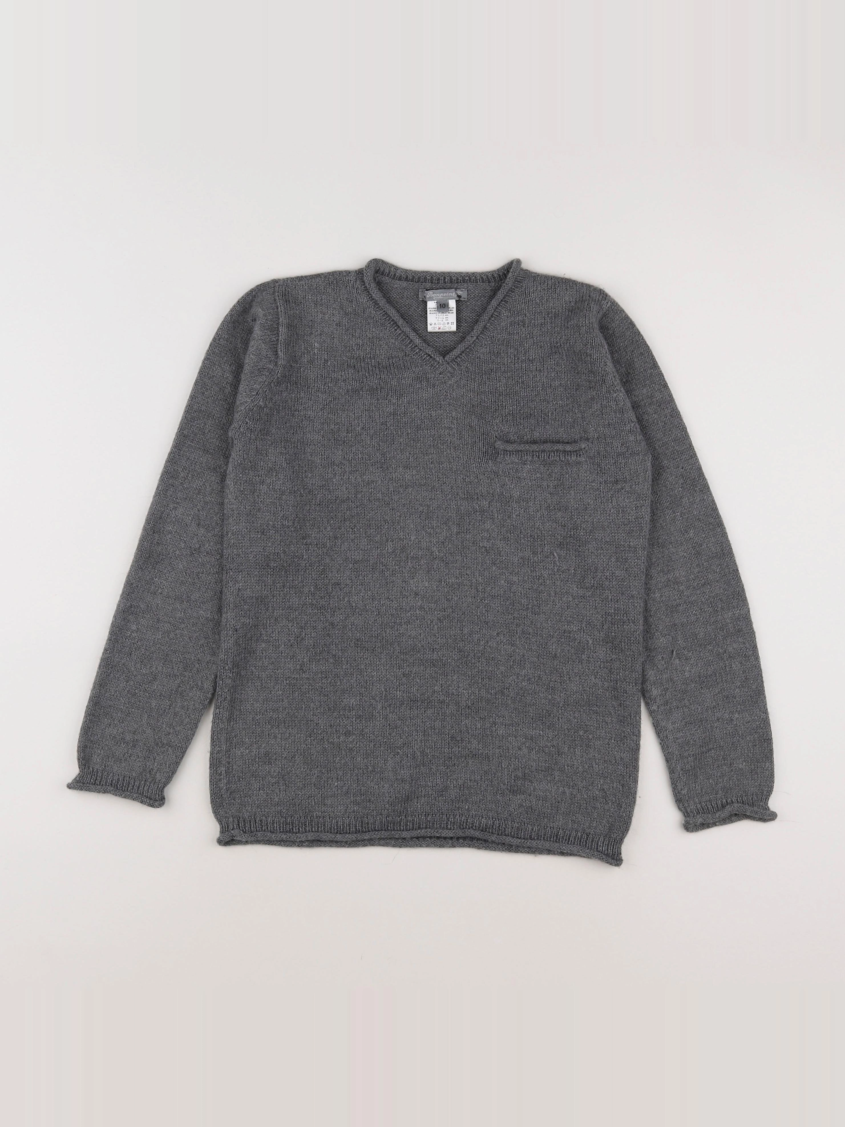 Bonpoint - pull gris - 10 ans