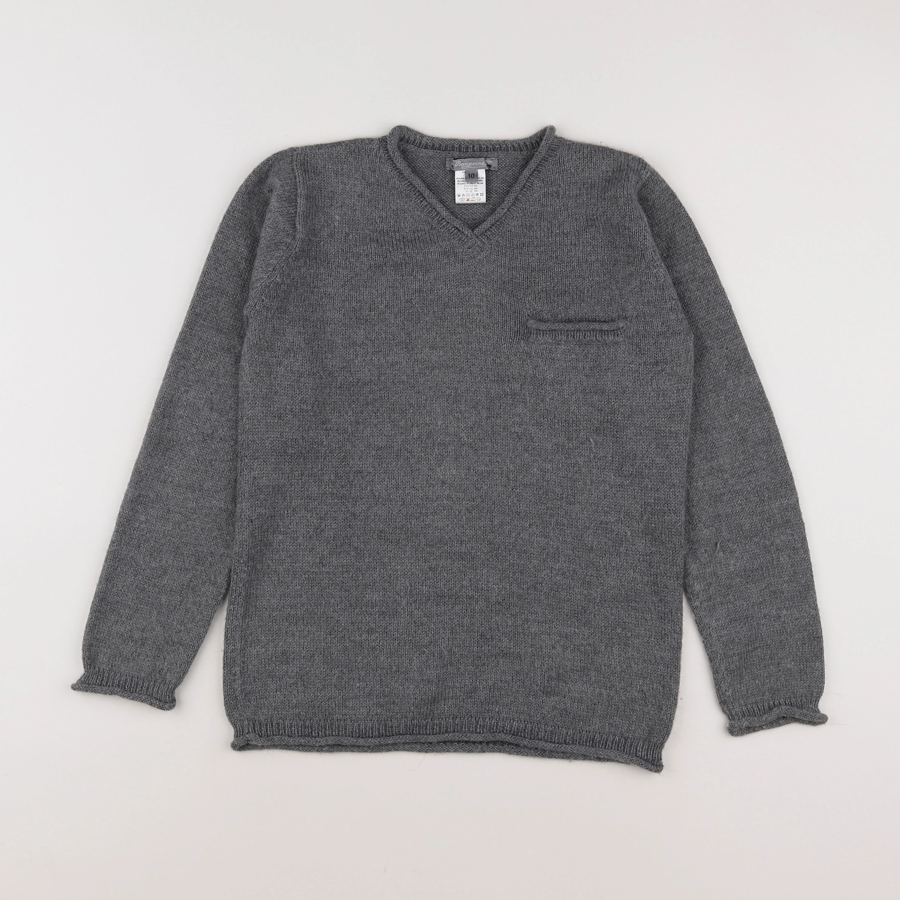 Bonpoint - pull gris - 10 ans