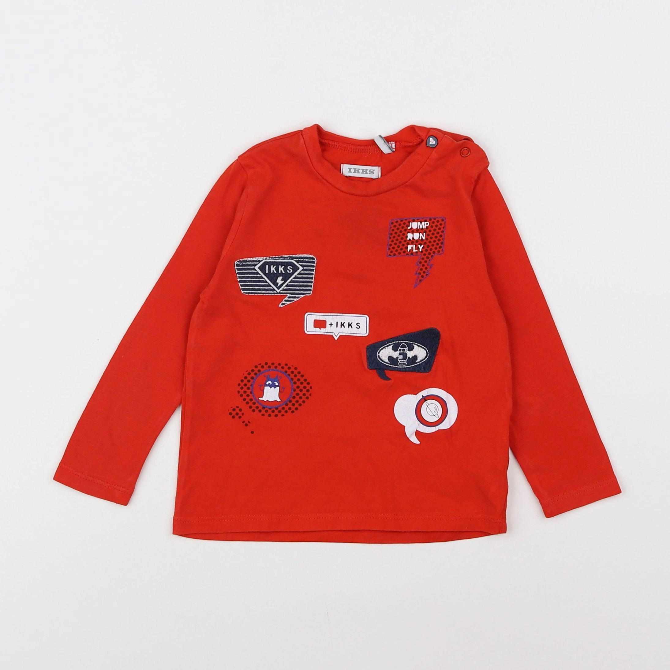 IKKS - tee-shirt rouge, bleu - 18 mois