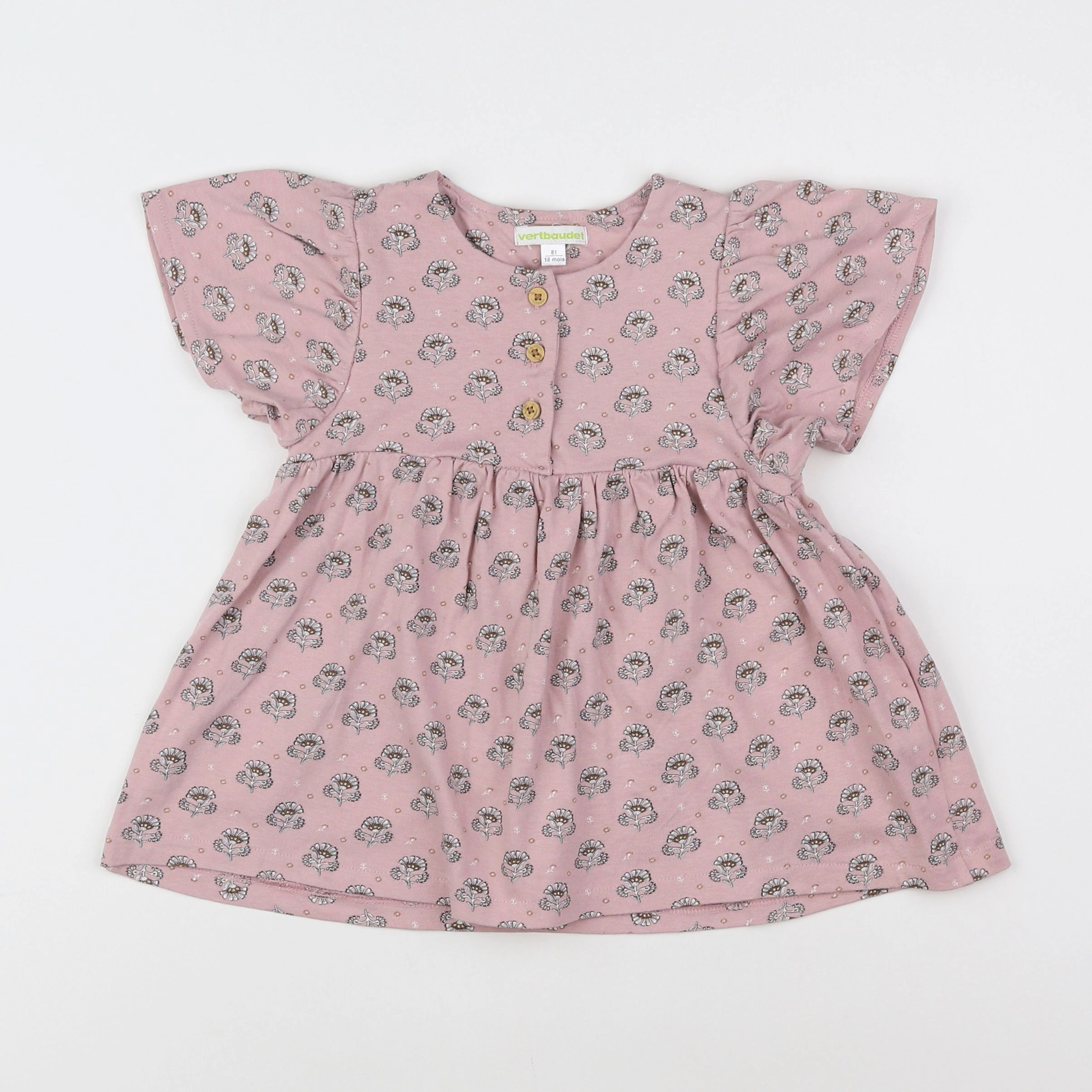 Vertbaudet - blouse rose - 18 mois