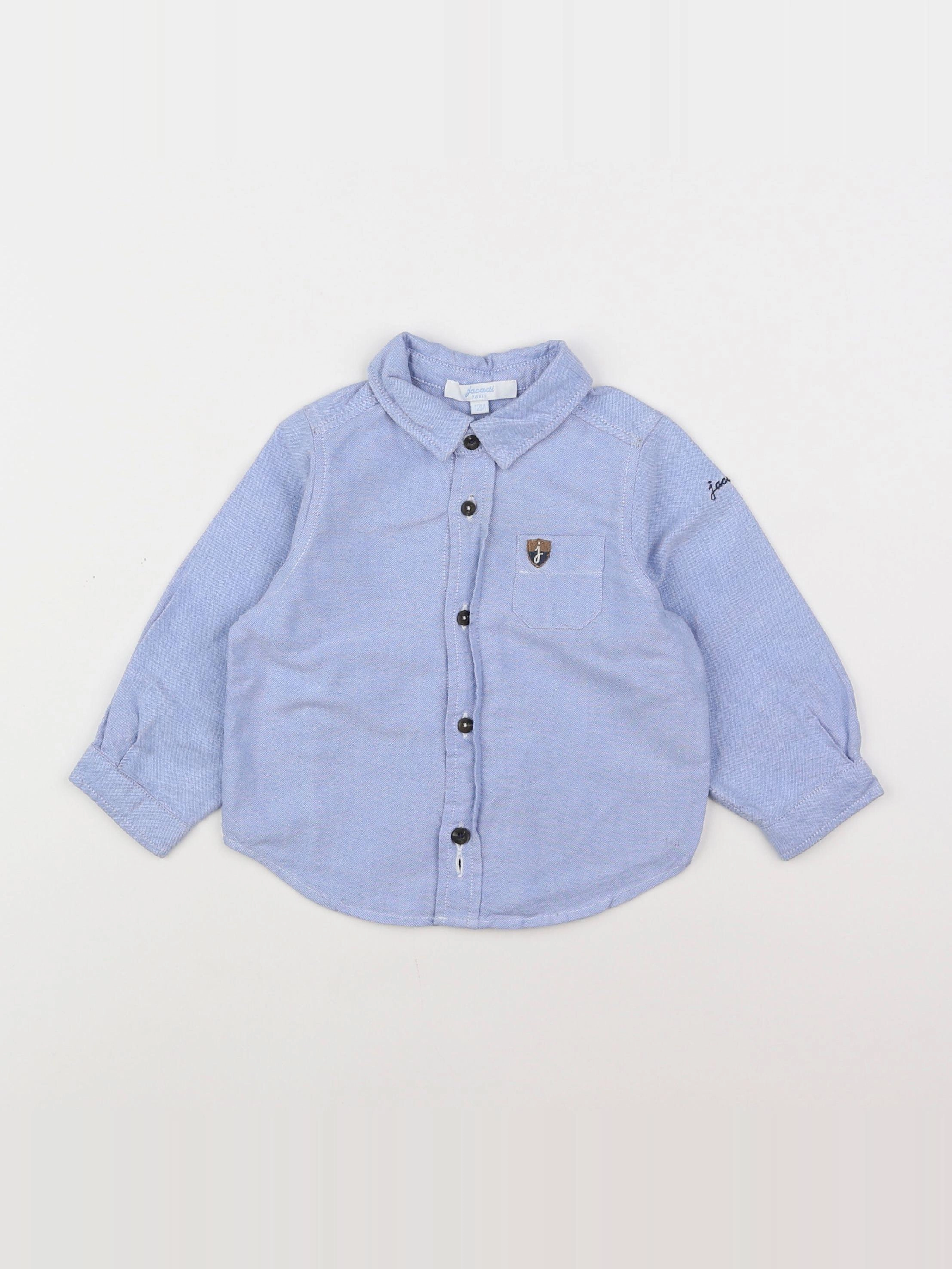 Jacadi - chemise bleu - 12 mois