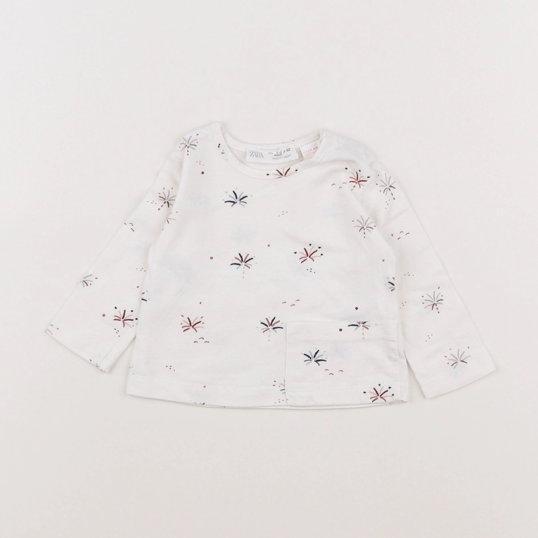 Zara - tee-shirt blanc - 1/3 mois