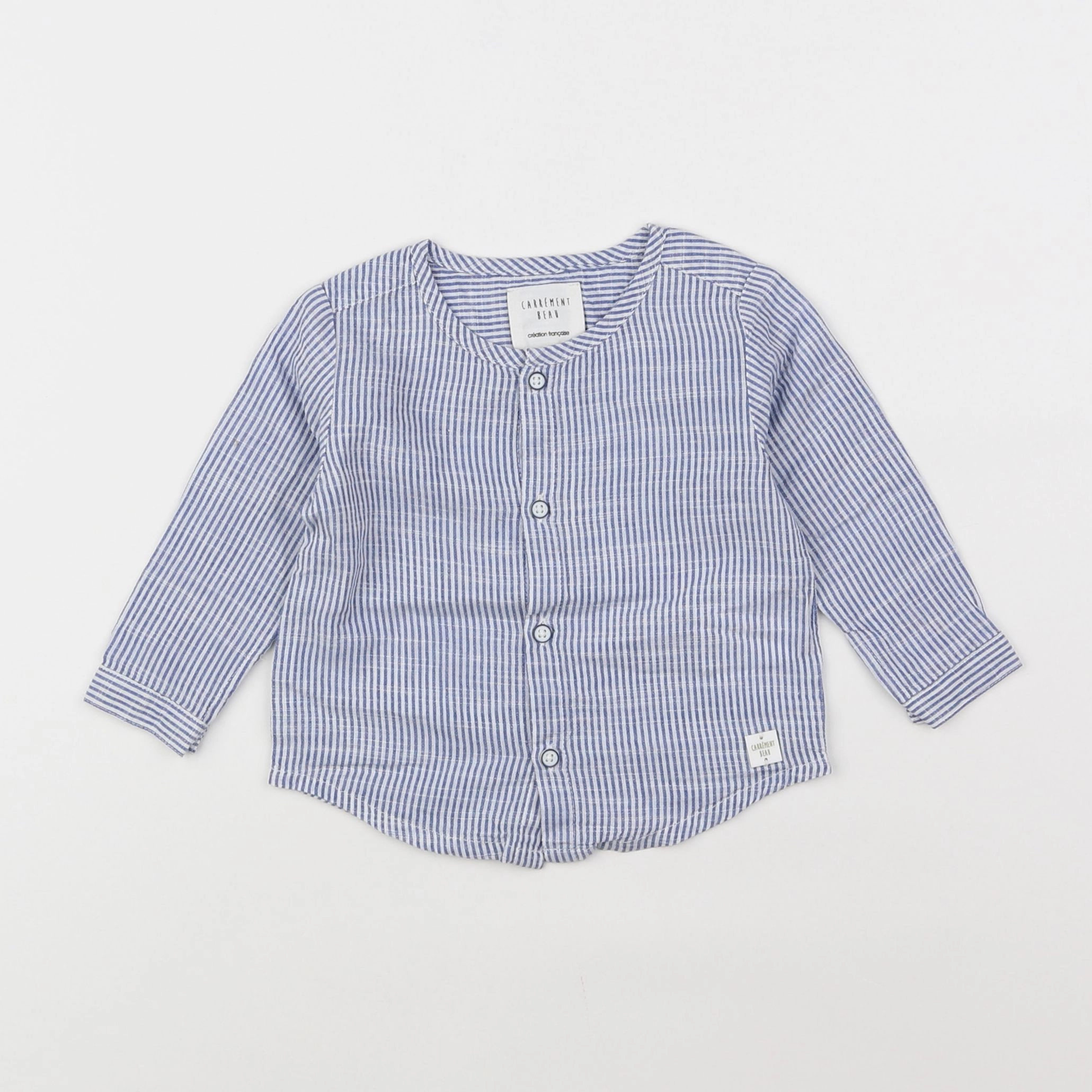 Carrément Beau - chemise bleu - 6 mois