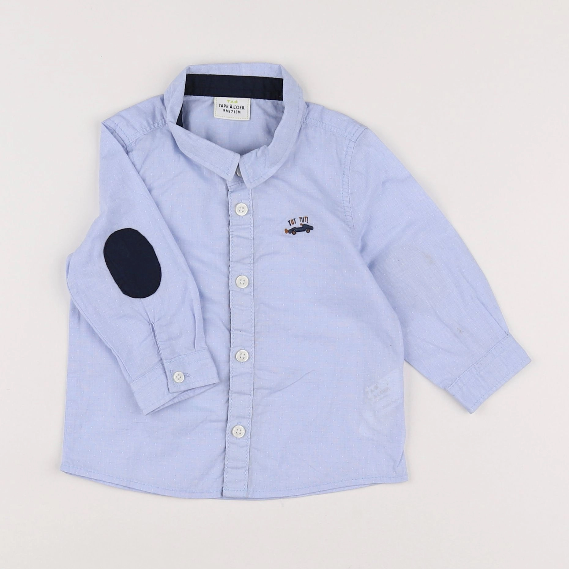 Tape à l'oeil - chemise bleu - 9 mois