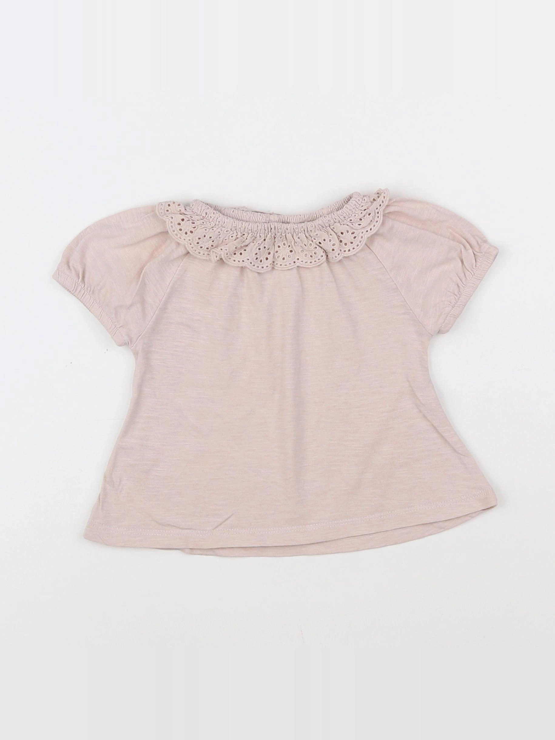 Zara - tee-shirt rose - 3/6 mois