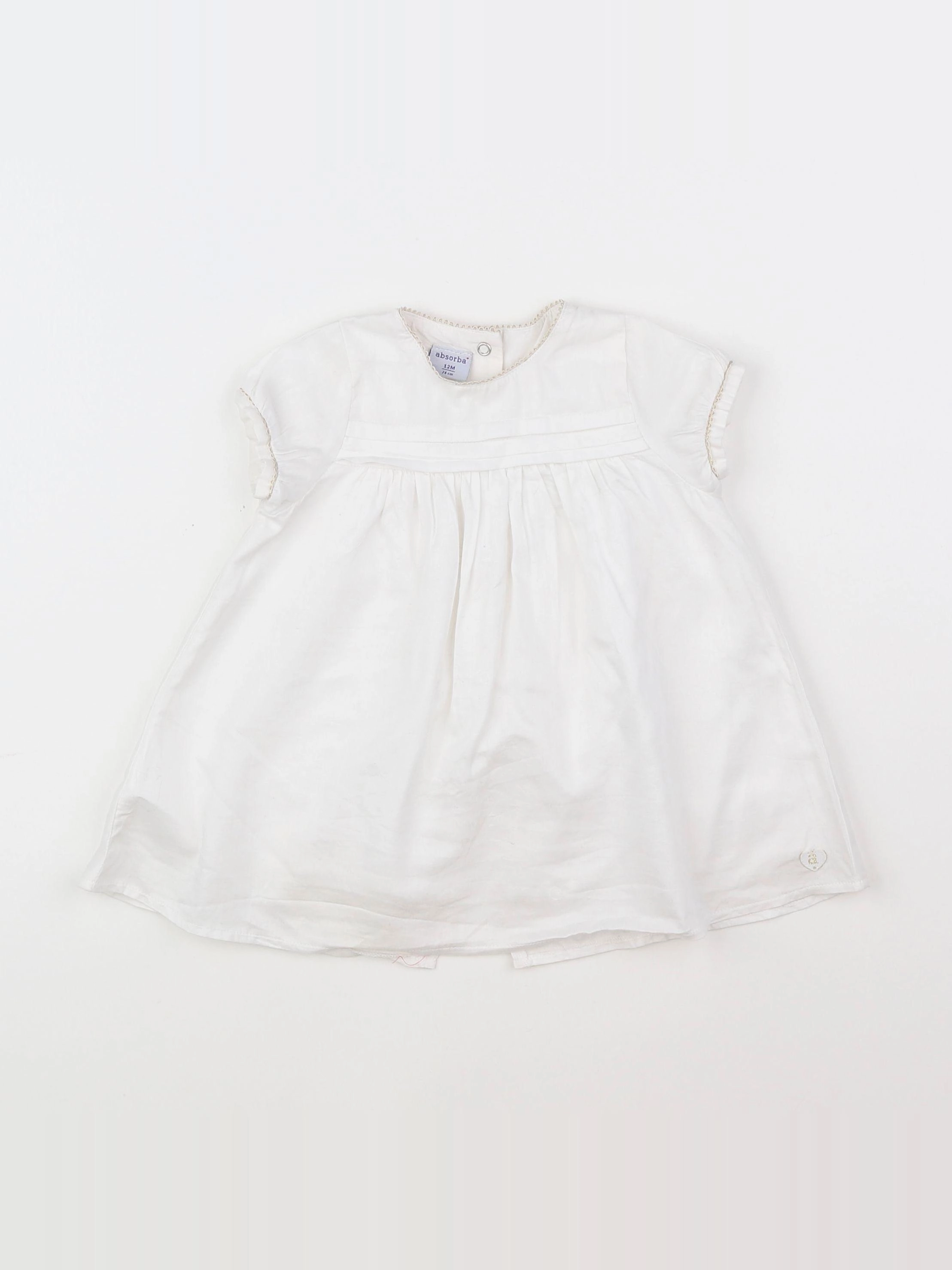 Absorba - robe blanc - 12 mois