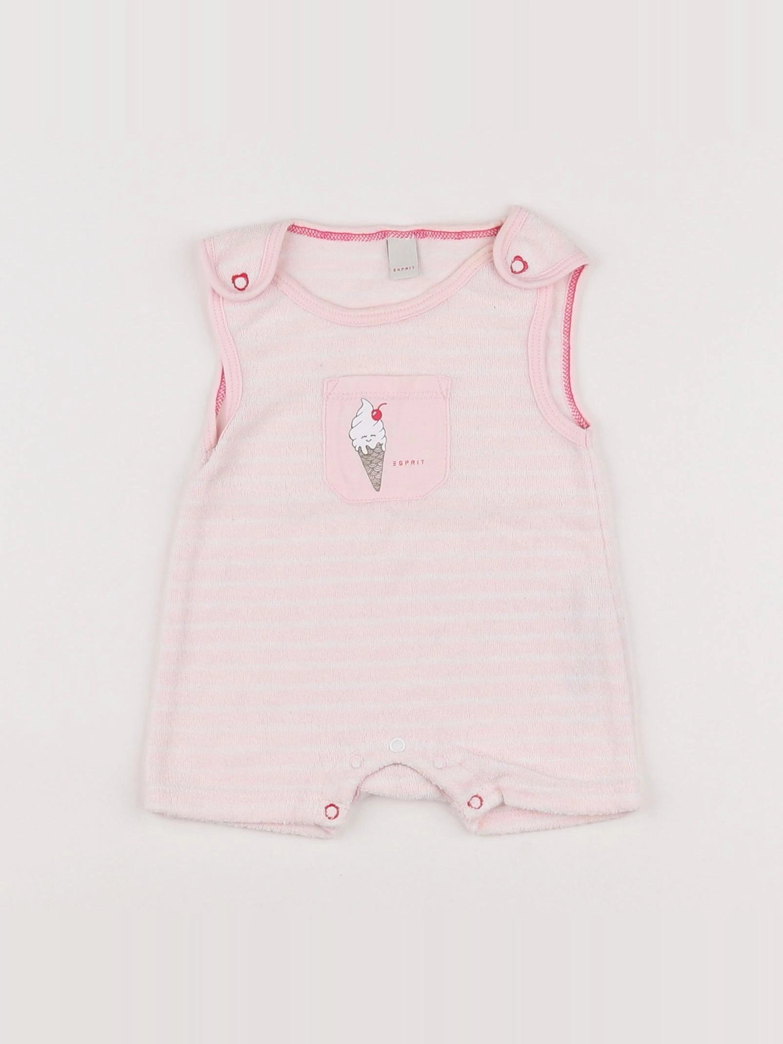 Esprit - combinaison rose - 1 mois