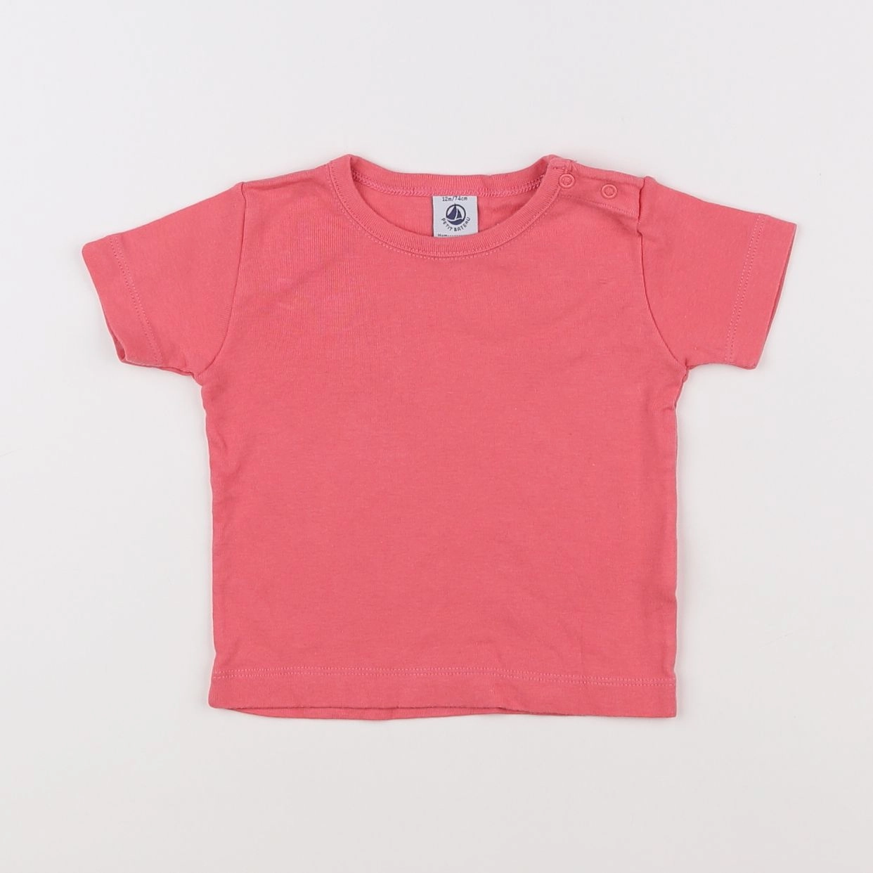 Petit Bateau - tee-shirt rose - 12 mois