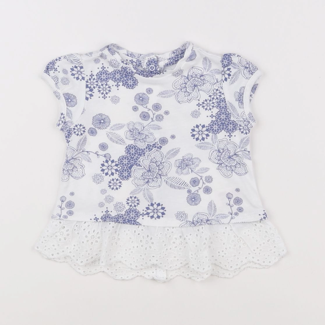 Vertbaudet - tee-shirt bleu - 6 mois