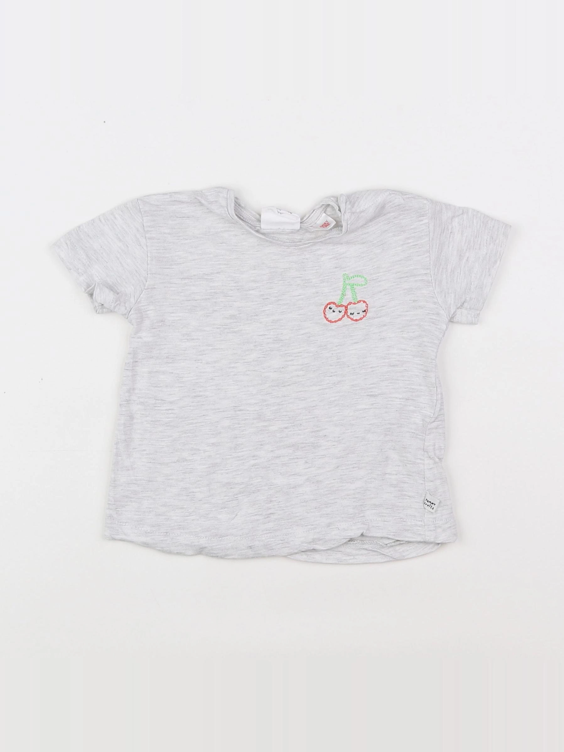 Zara - tee-shirt gris - 3/6 mois