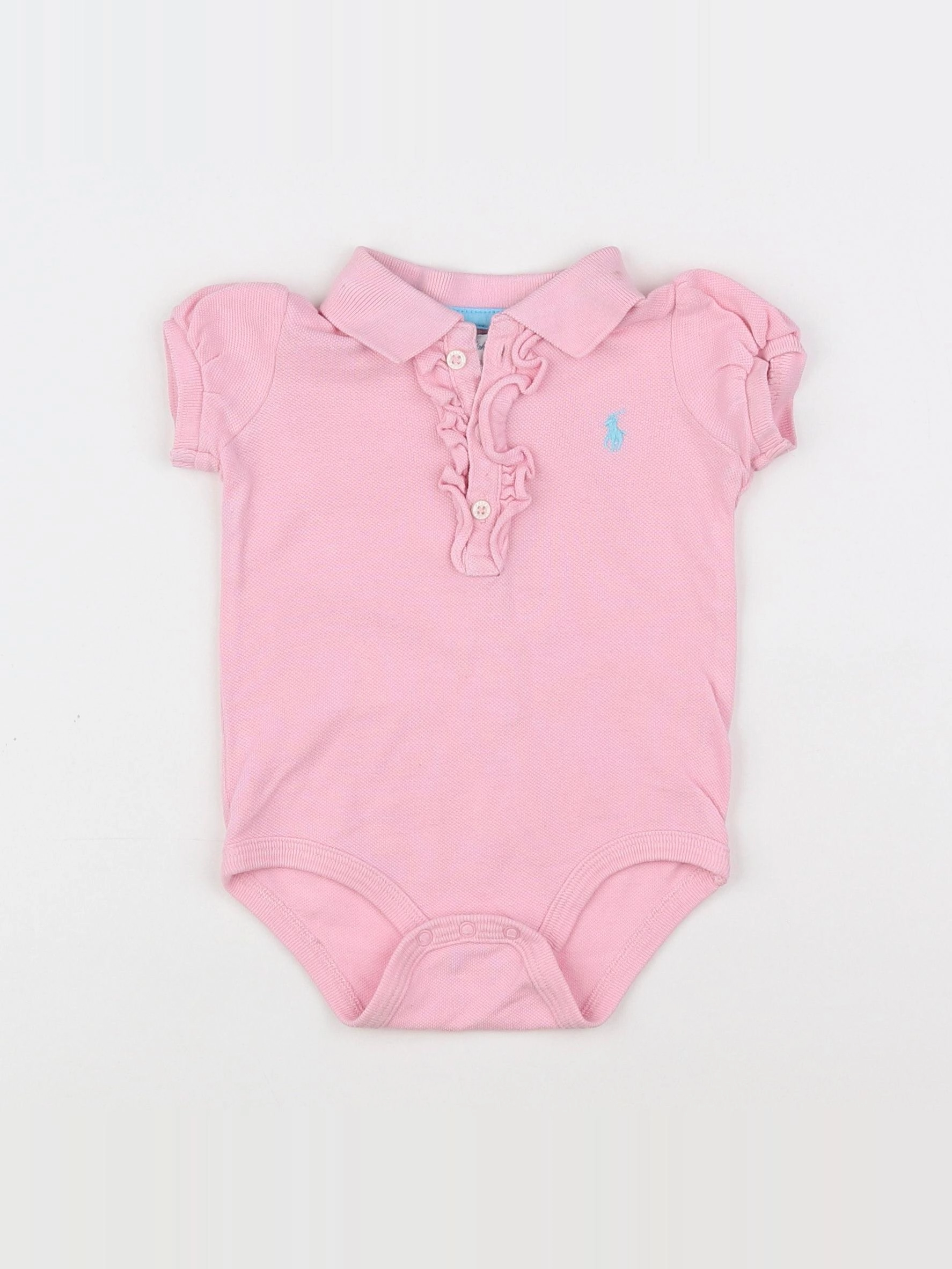 Ralph Lauren - body à col rose - 6 mois