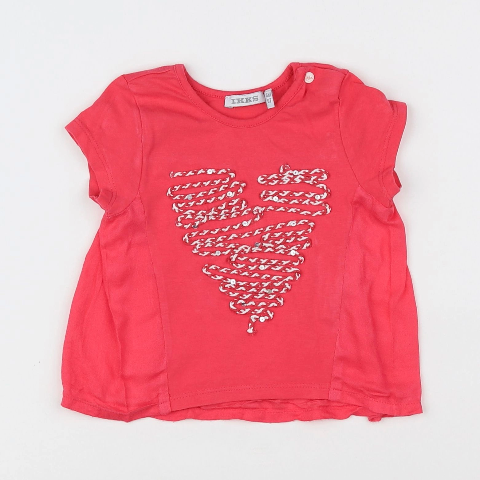 IKKS - tee-shirt rose - 6 mois