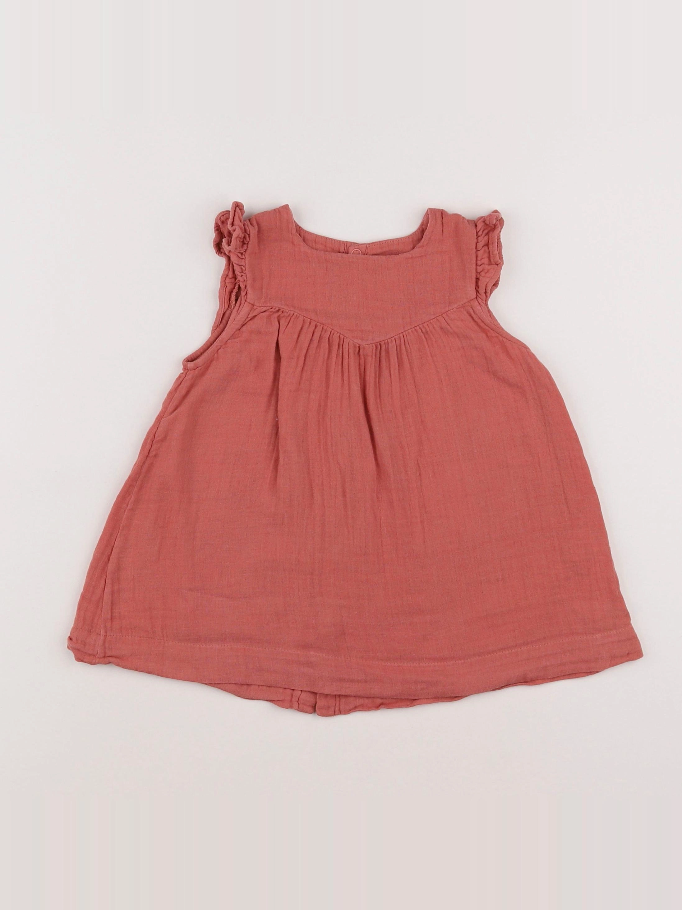 Petit Bateau - robe rose - 12 mois
