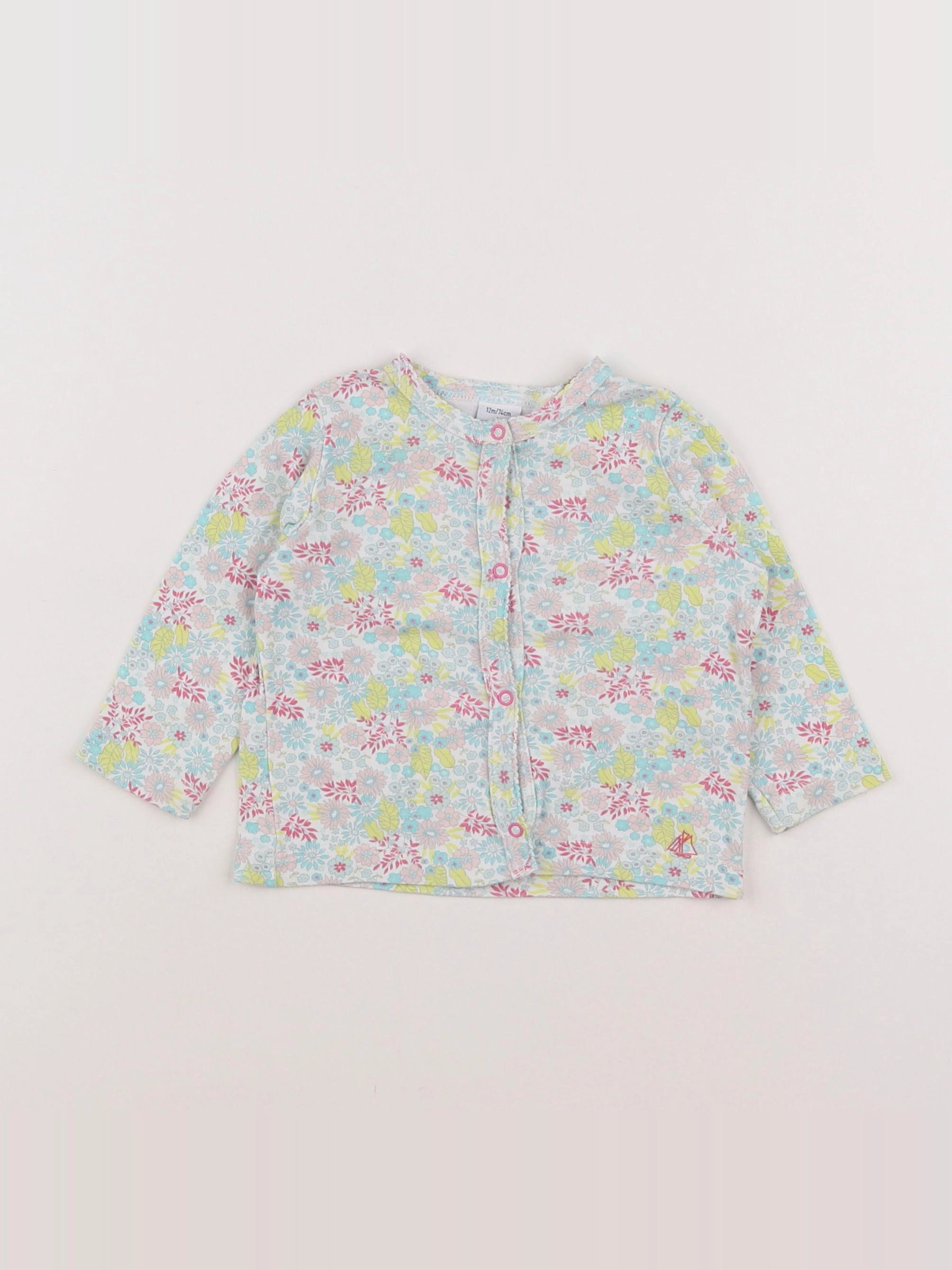 Petit Bateau - tee-shirt blanc - 12 mois