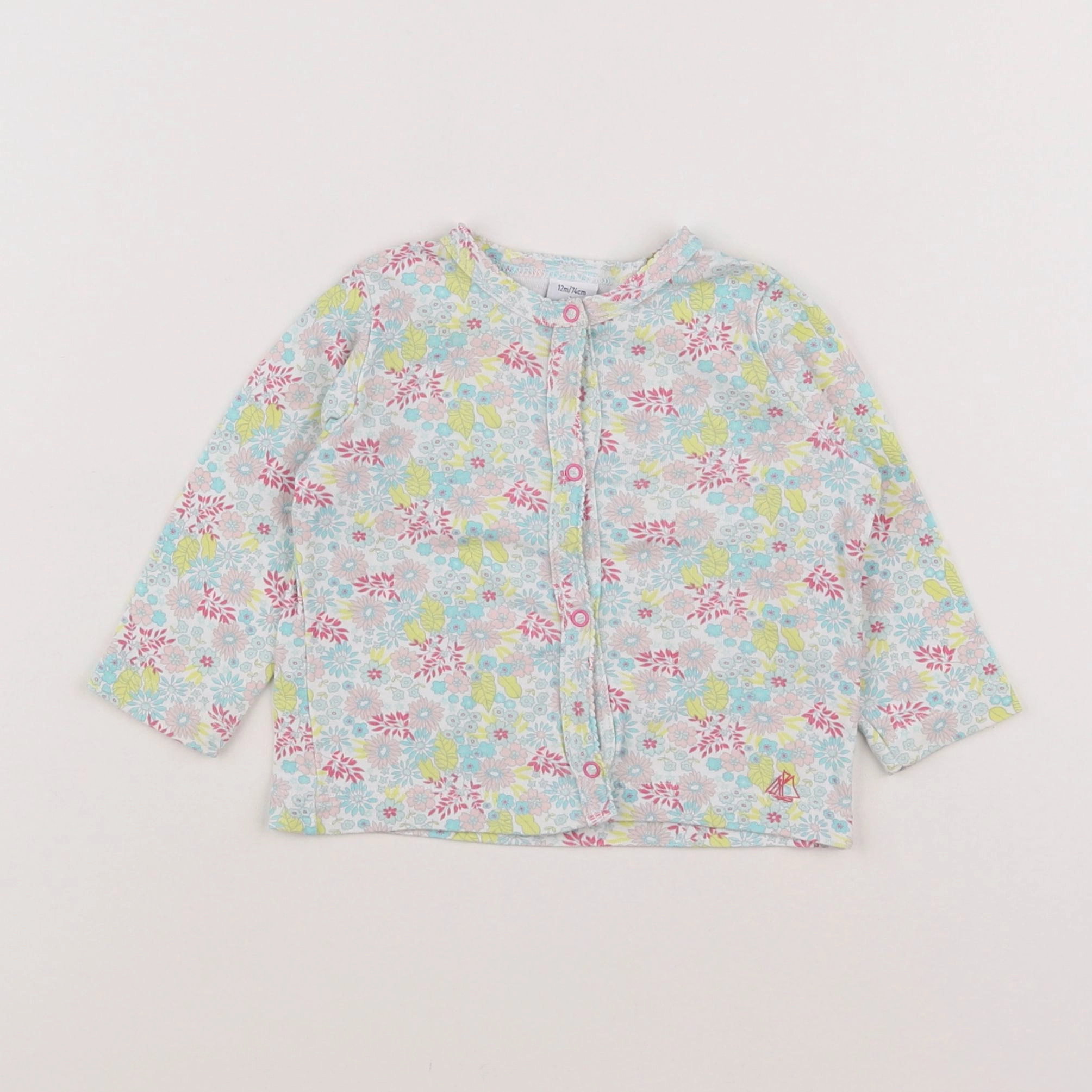 Petit Bateau - tee-shirt blanc - 12 mois